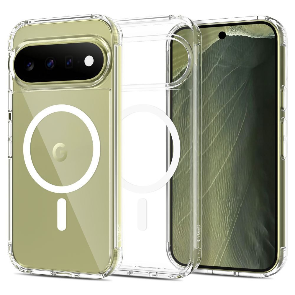 Hurtel Smartphone-Hülle FlexAir Hybrid für Google Pro/10/10 Pro/11/11 Pro 6,3 Zoll, Hybridaufbau mit Magnetring und erhöhten Schutzrändern