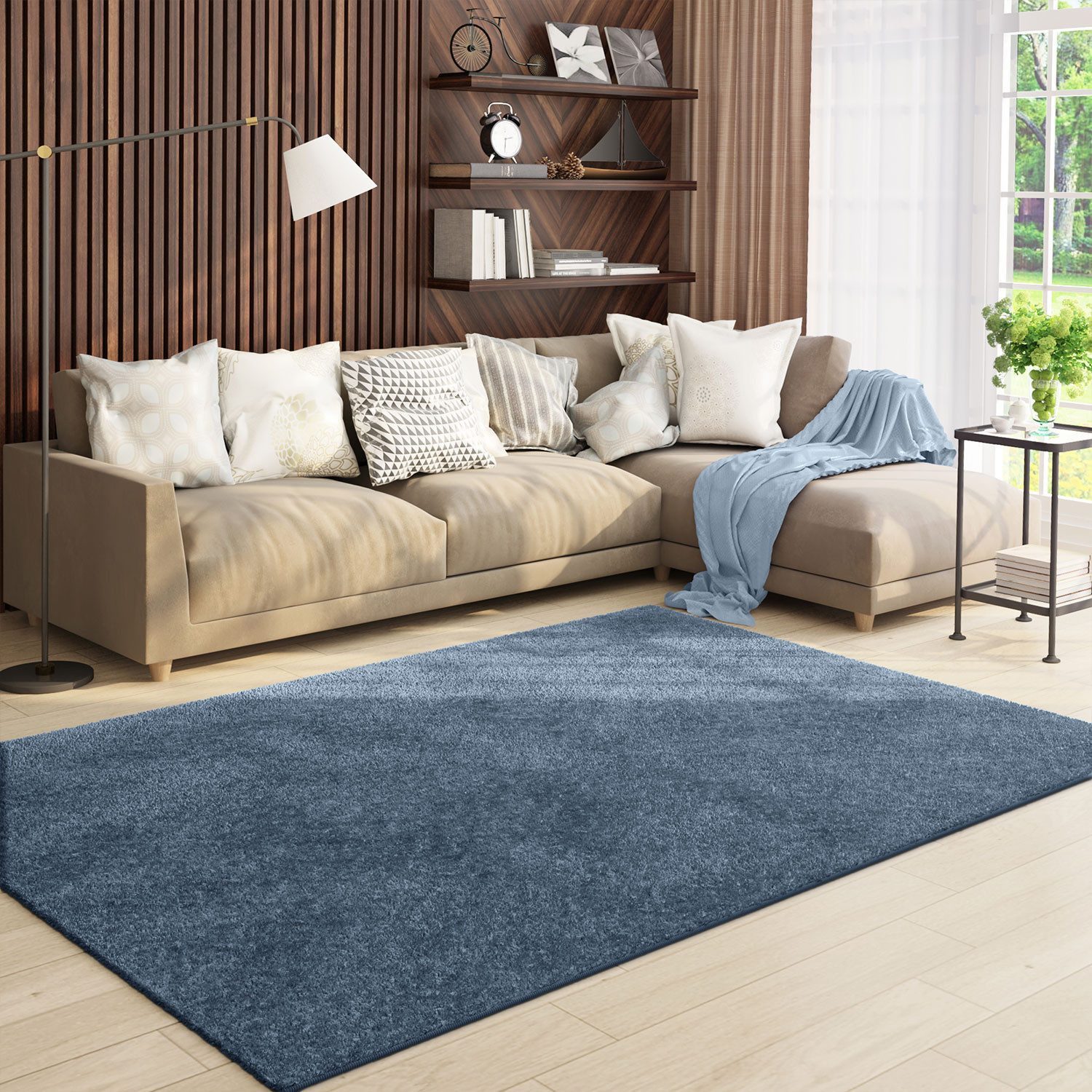 Vimoda Teppich Teppich Wohnzimmer Kurzflor, Rechteckig, günstig online kaufen