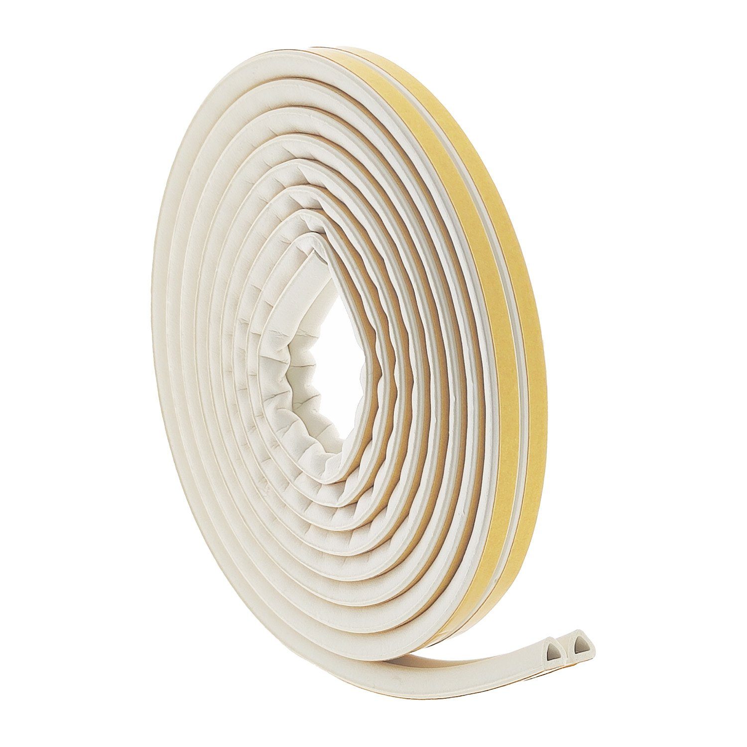 varivendo Dichtungsband Gummidichtung 2x3m für D-Profile, weiß, (Rolle, 1-St., Gummidichtung), abdichtungsband luftdicht fensterdicht türdicht scheibendichtung