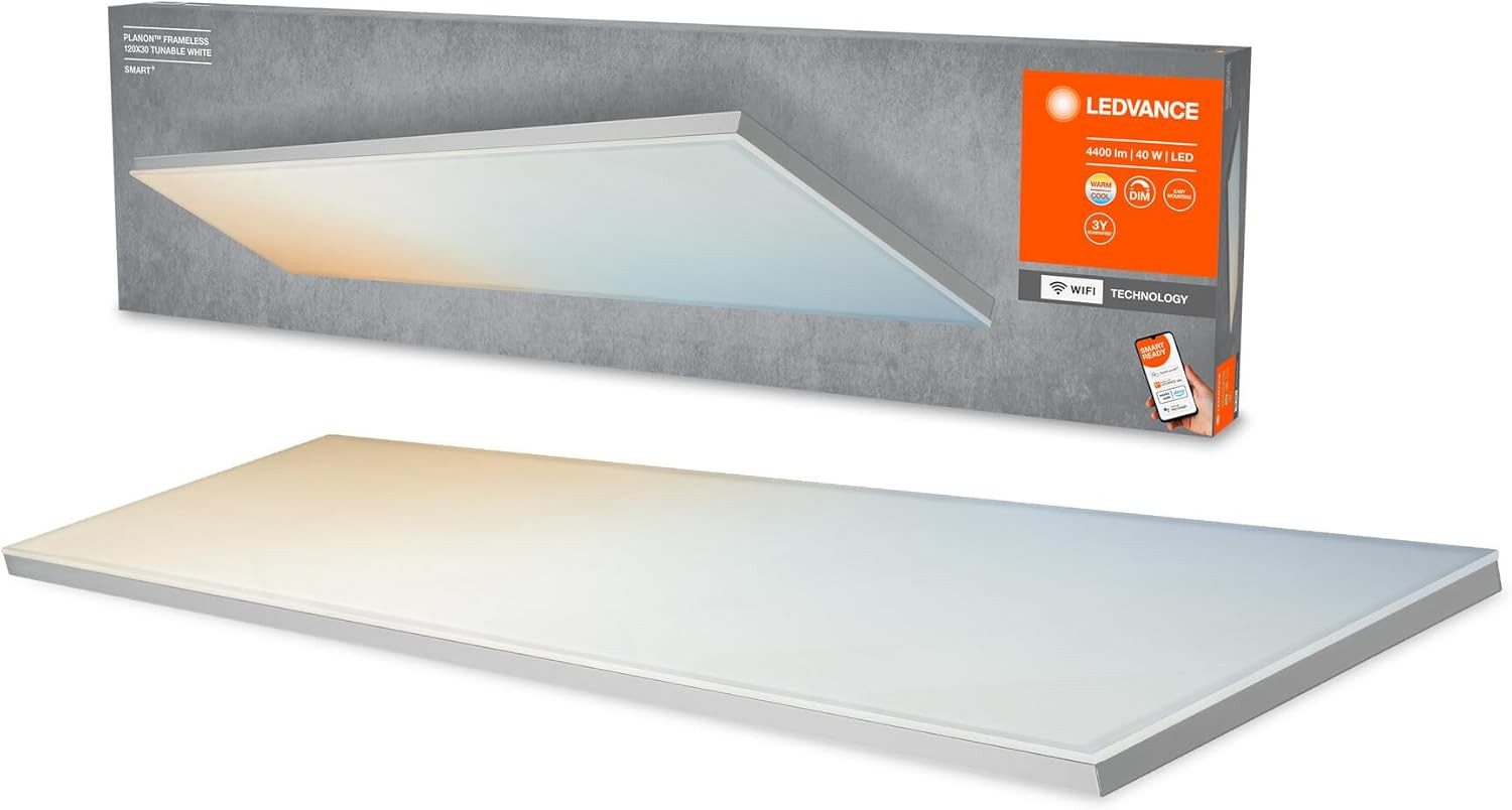 Ledvance LED Deckenleuchte, Dimmfunktion, 3000-6500k, LED Deckenlampe