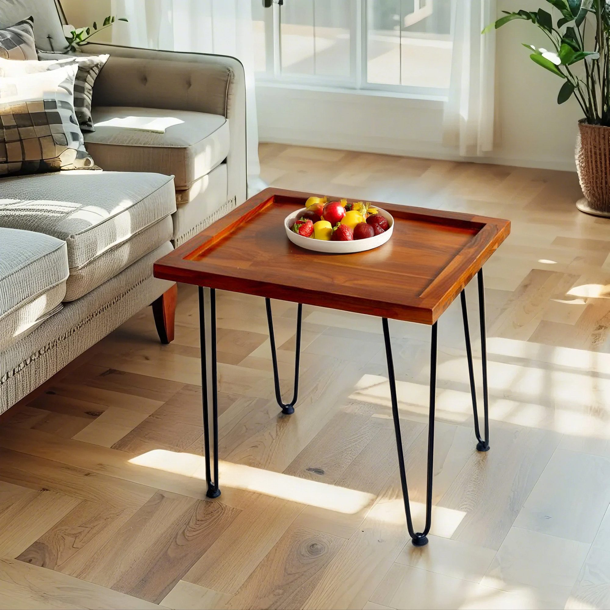 Couchtisch Wohnzimmertisch, Sofatisch, 55x45x53cm, einfacher Aufbau