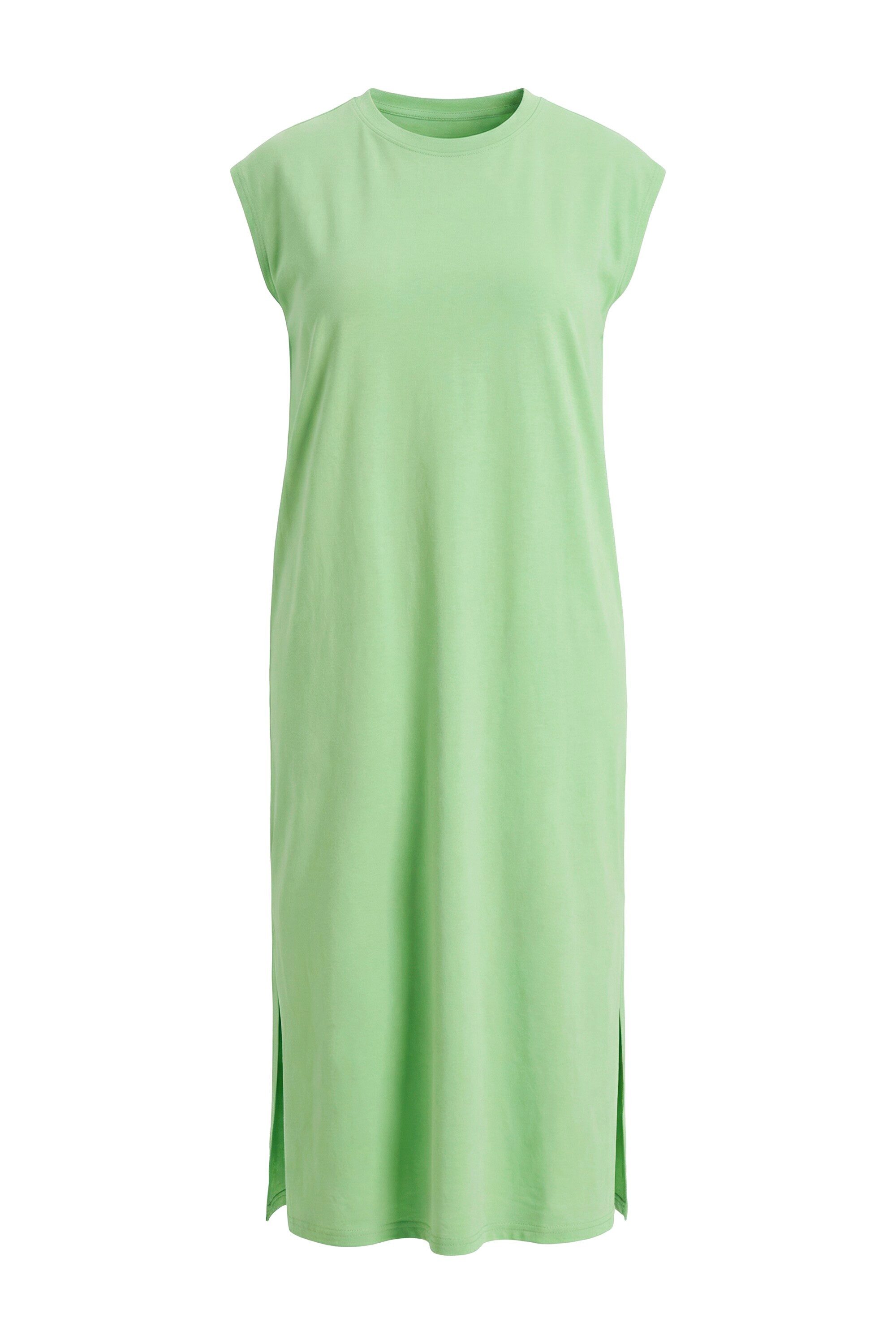 Jerseykleid Jersey-Midikleid oversized ärmellos Seitenschlitze
