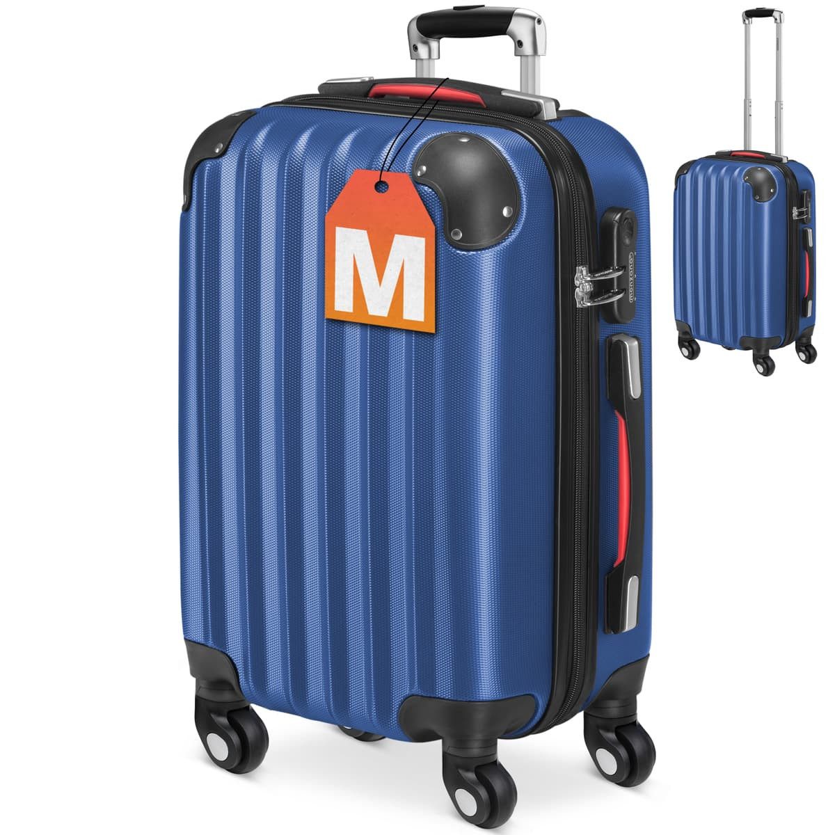 monzana Hartschalen-Trolley, 4 Rollen, Handgepäck Zahlenschloss Reisekoffer günstig online kaufen