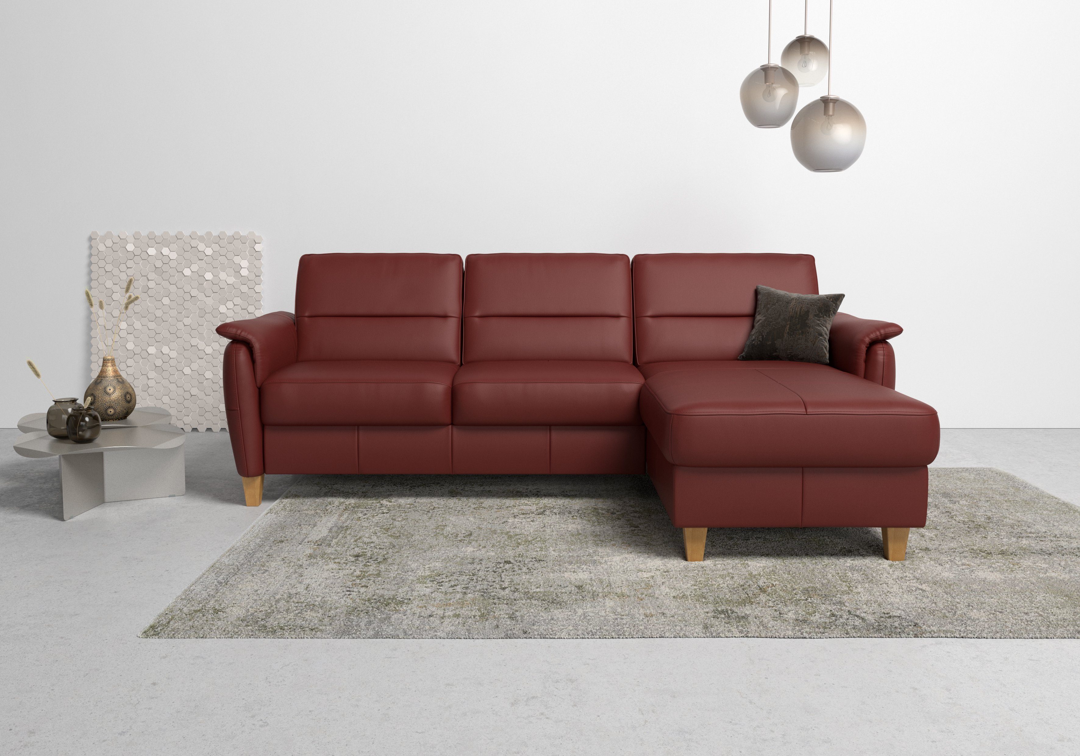 Home affaire Ecksofa Palmera L-Form, Federkern, wahlweise mit Bettfunktion und mit/ohne Bettkasten