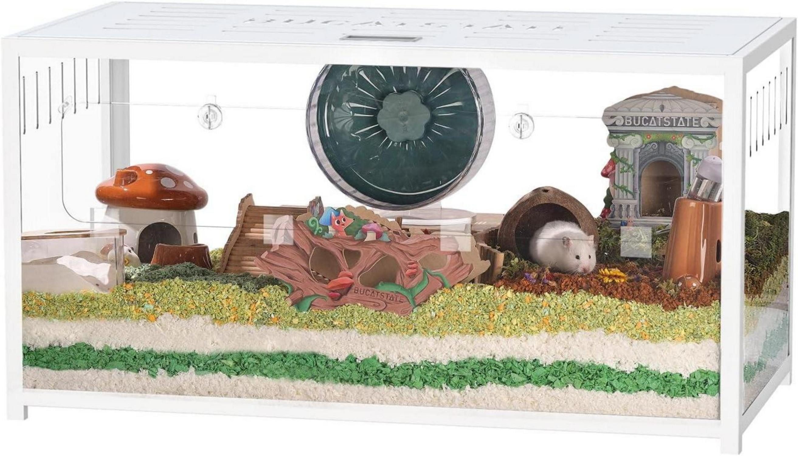 Kleintierkäfig Hamsterkäfig Metall 2,0 Groß stapelbar tiefem Graben 100x50x52,5cm