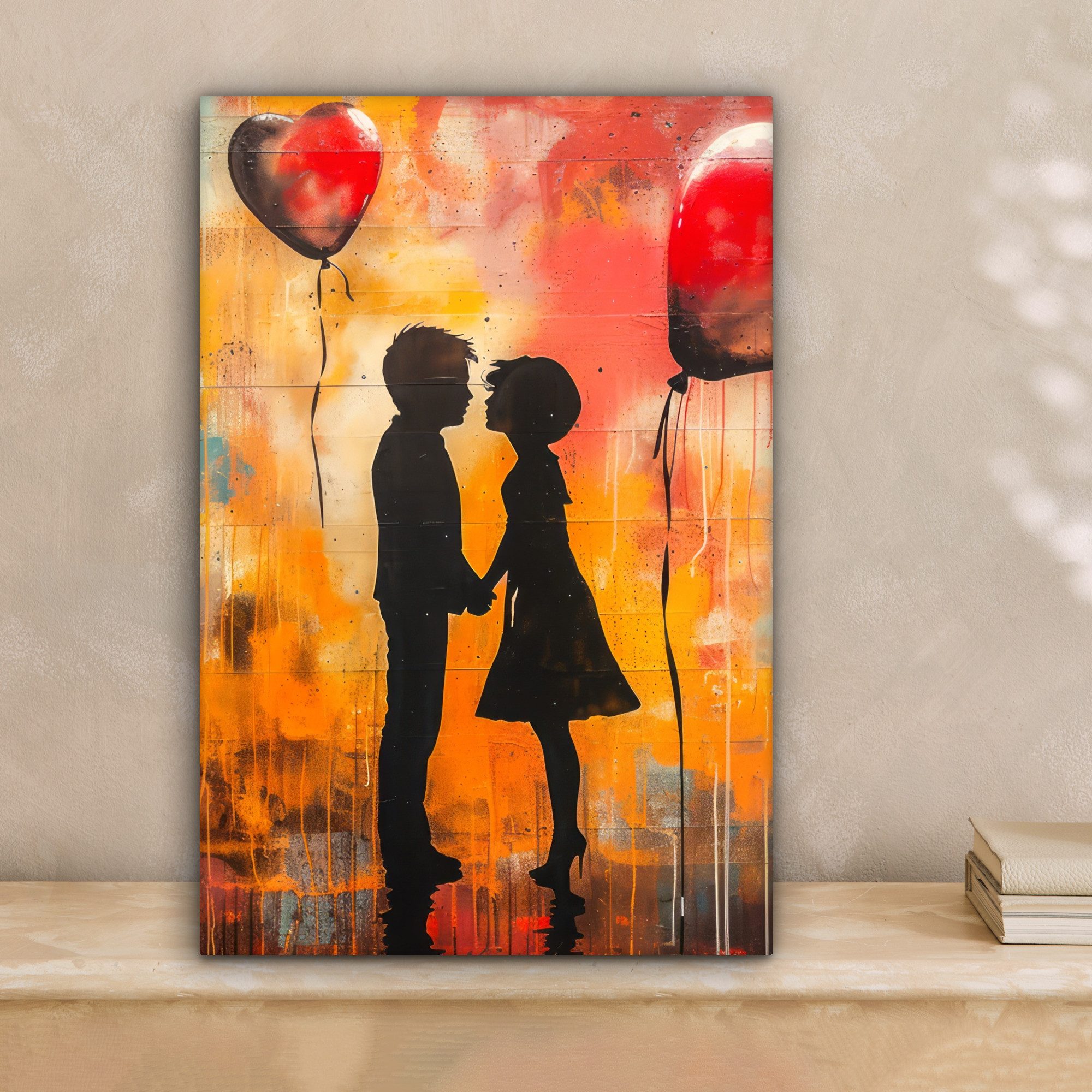 OneMillionCanvasses® Leinwandbild Straßenkunst - Liebe - Graffiti - Kunst - günstig online kaufen