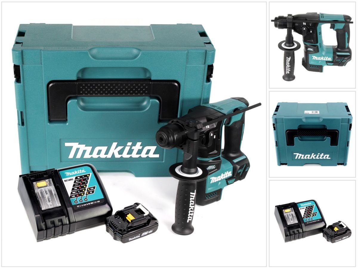 Makita Akku-Bohrhammer DHR 171 RA1J Akku Bohrhammer 18 V 1,20 J SDS Plus Brushless + 1x Akku