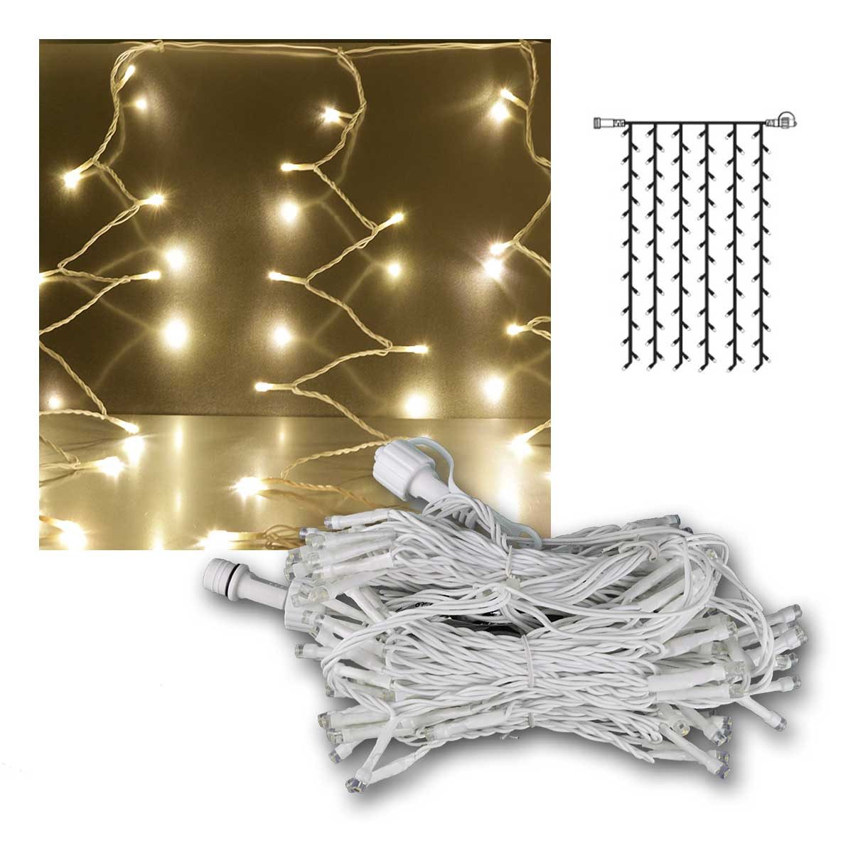 STAR TRADING LED-Lichtervorhang System Decor Lichtervorhang 100 LED warm, 2x1m ws