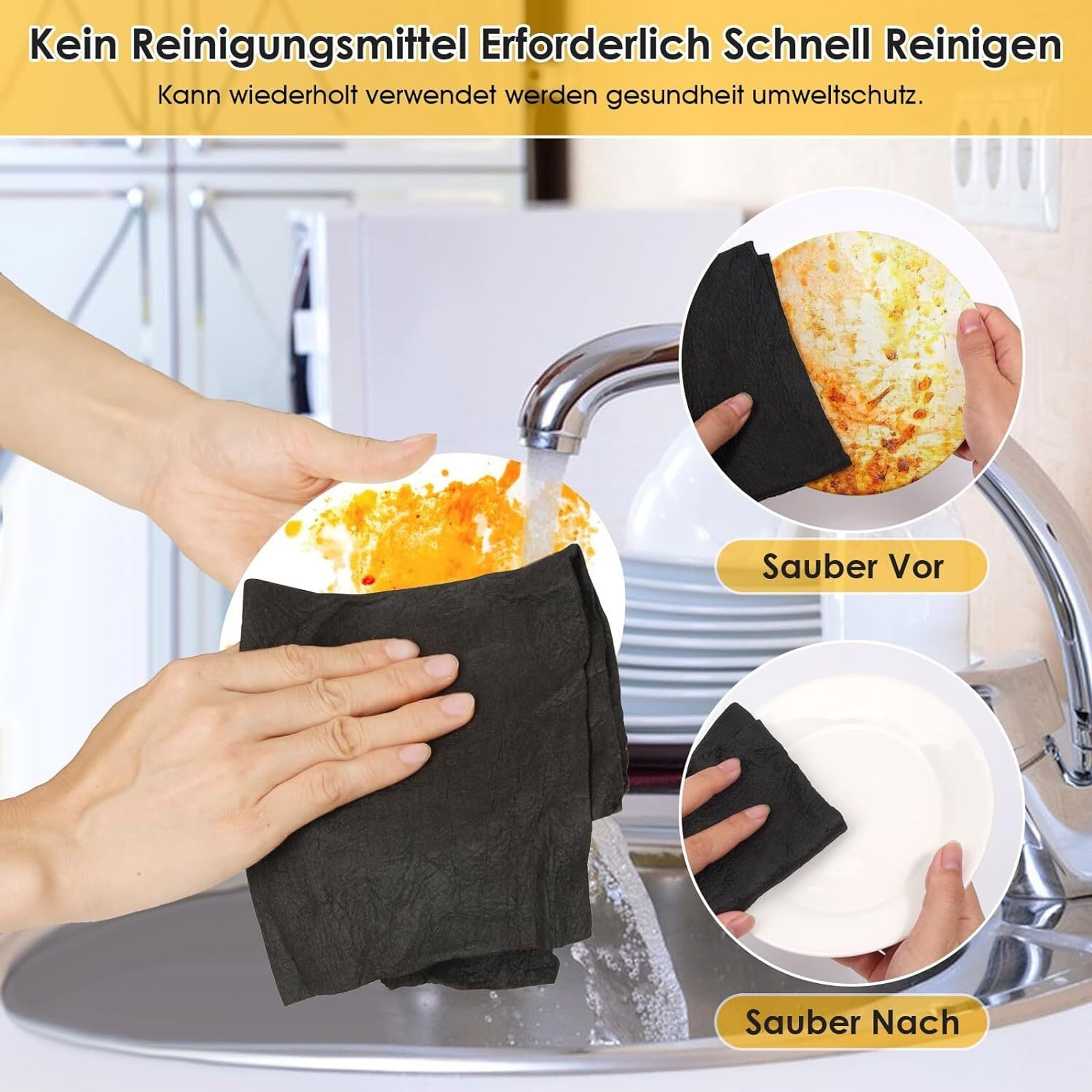 FELIXLEO Magisches Reinigungstuch Verdicktes Putztuch Set Reinigungstücher (1-tlg) – Bild 3 von 5