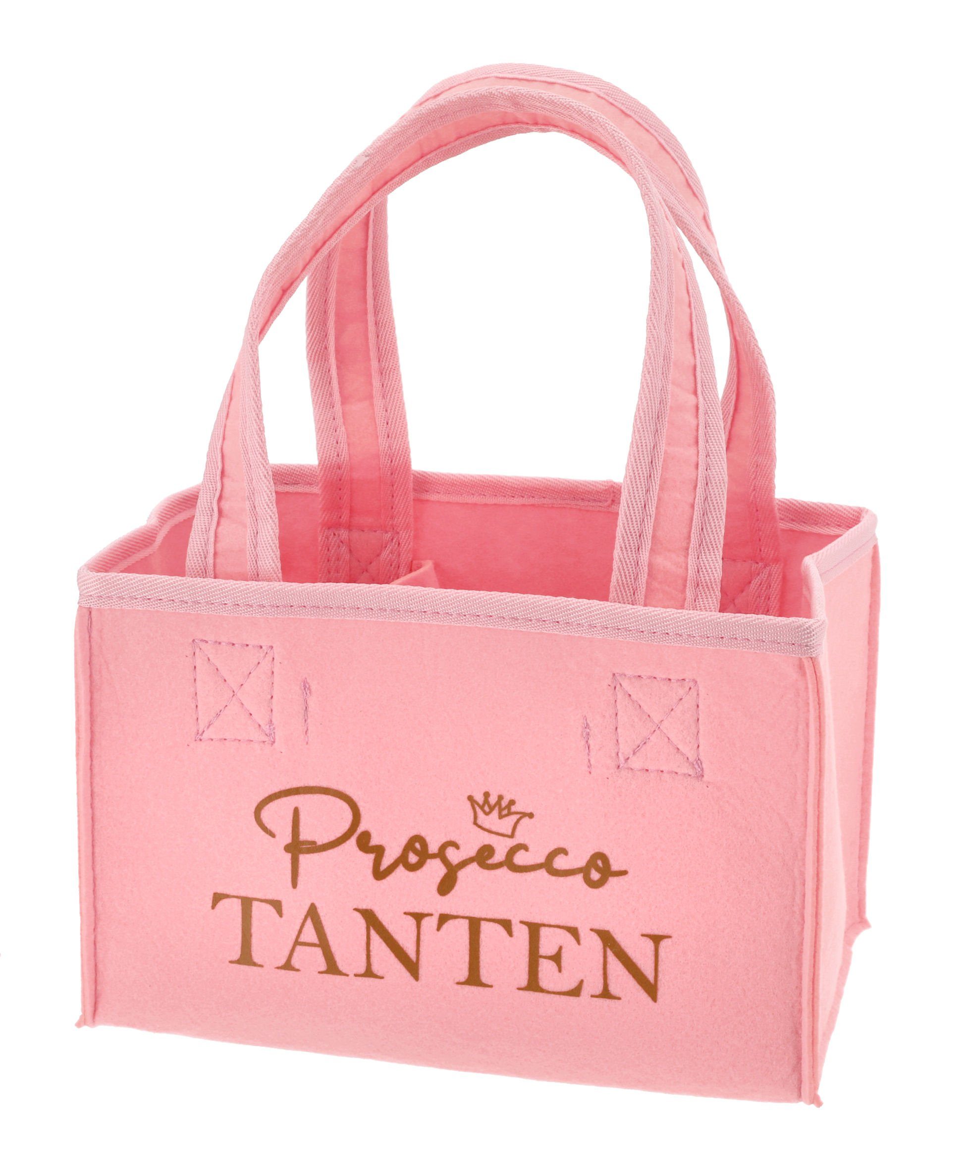 Spetebo Flaschenträger Filz Frauen Flaschentasche - 6x 0,33 oder 0,5 l (1 Träger, 1-St., 1 Träger), Prosecco Sekt Flaschen Träger