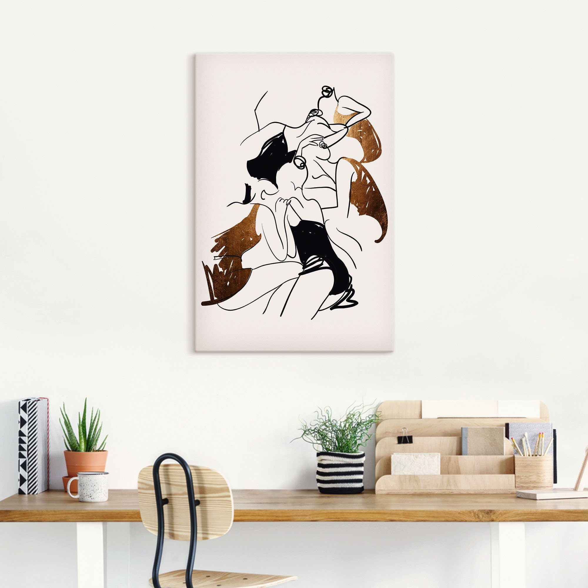Artland Wandbild Frauen (1 in oder St), Leinwandbild, von Größen Bilder als versch. Wandaufkleber Poster Ballerinas, Alubild