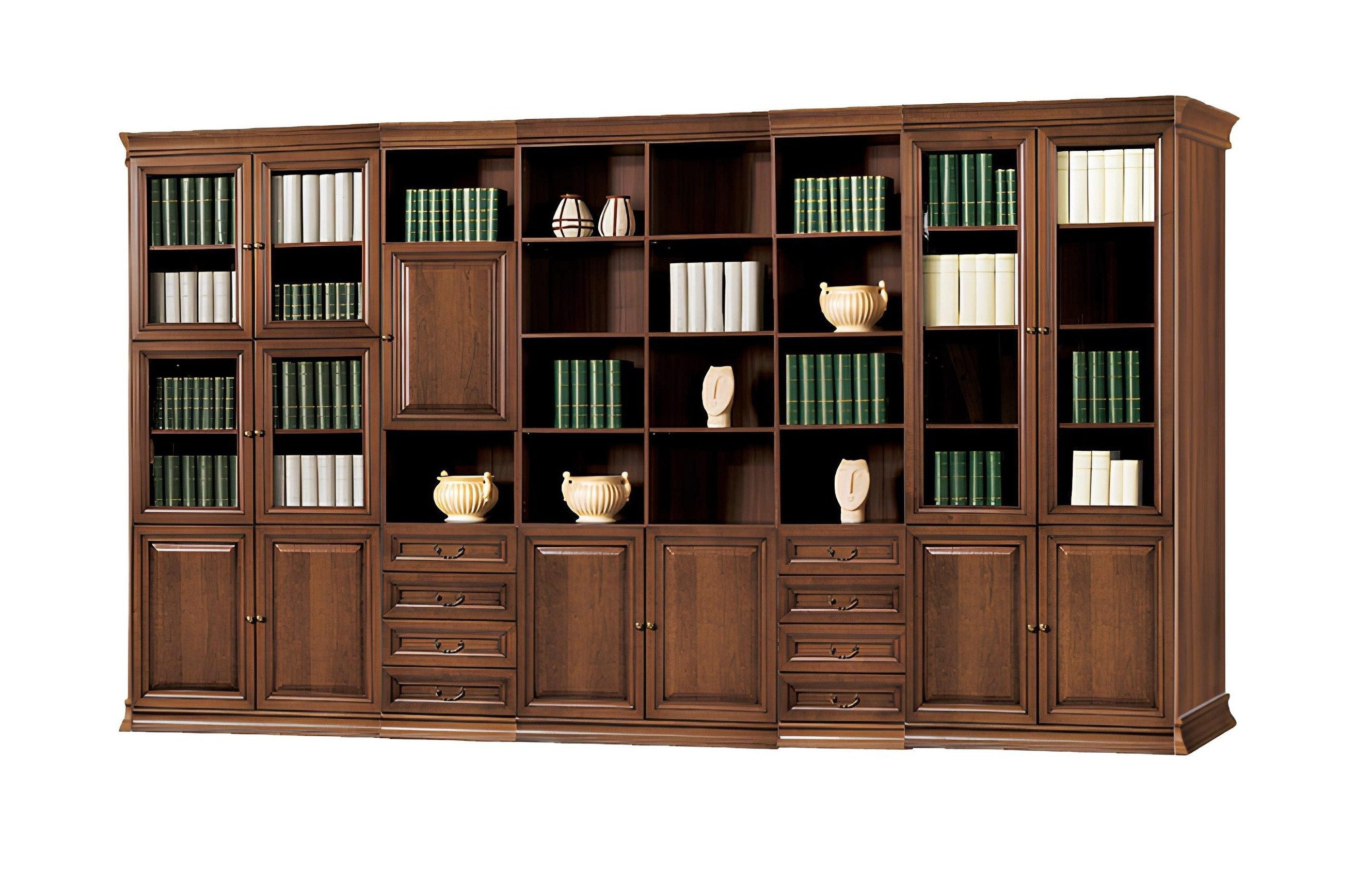 JVmoebel Aktenschrank Brauner Massivholz Büroschrank mit großzügigem Stauraum (Bürochrank) Made in Europa