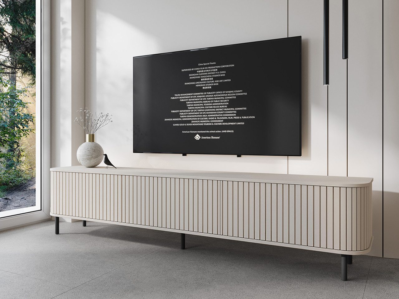 MOEBLINE Lowboard TV Schrank Kommode ZILLO 215N kaschmir günstig online kaufen