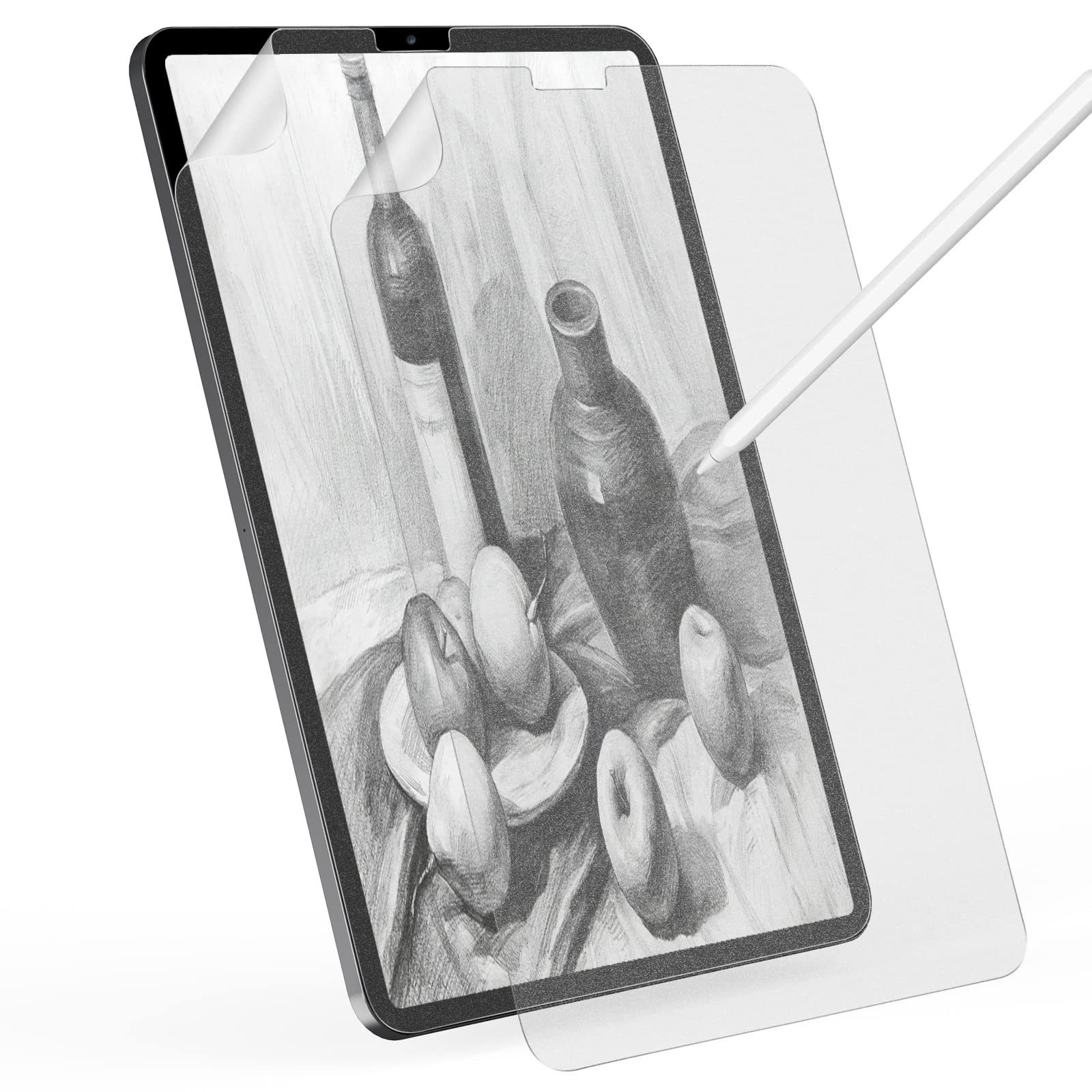Supobig Schutzfolie Supobig 2 Stück Paper Matte Schutzfolie kompatibel iPad  Air 5 2022/iPad Air 4 /iPad Pro 11(2018/2020/2021) - Papier  Displayschutzfolie Schreiben, Matte und blendfreie Schutzfolie, (2-St)