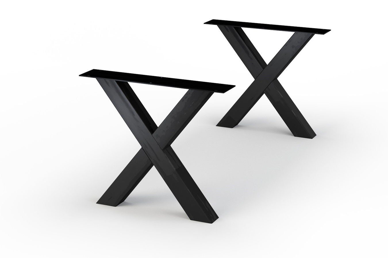 daslagerhaus living Tischbein Tischbein Frida Set X-Form schwarz | Tischbeine