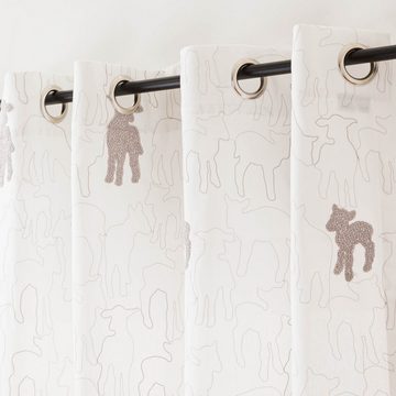 Vorhang Vorhang Kinderzimmer Black Sheep 140x245cm oder Wunschmaß, SCHÖNER LEBEN., Ösen (1 St), blickdicht, Polyester, handmade, made in Germany, pflegeleicht