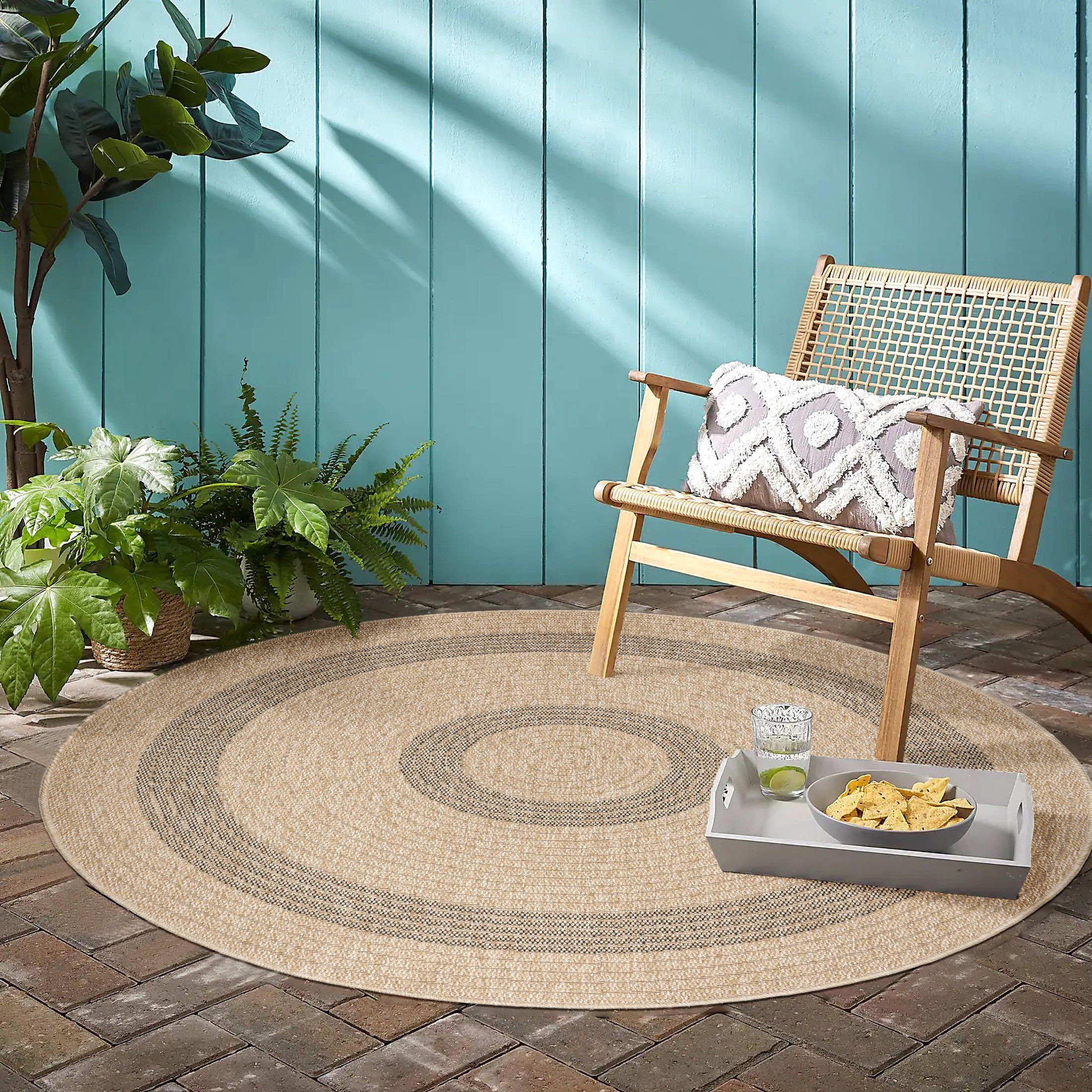 Ayyildiz Teppiche Outdoorteppich COMILLA 0886, rund, günstig online kaufen