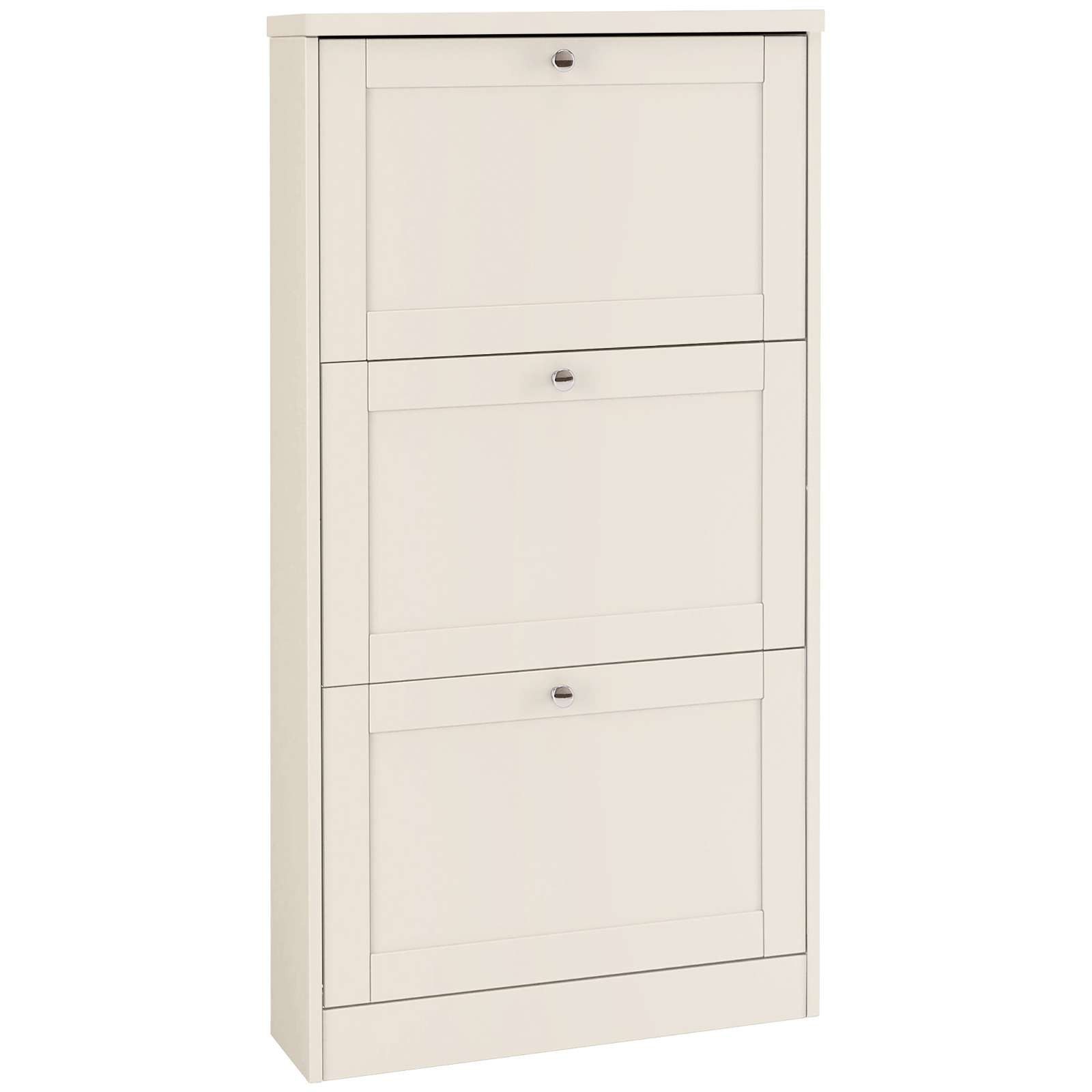 OTTO home Schuhschrank Heide Breite 70 cm, mit 3 Klappen und Facettenfront, Höhe ca. 130 cm