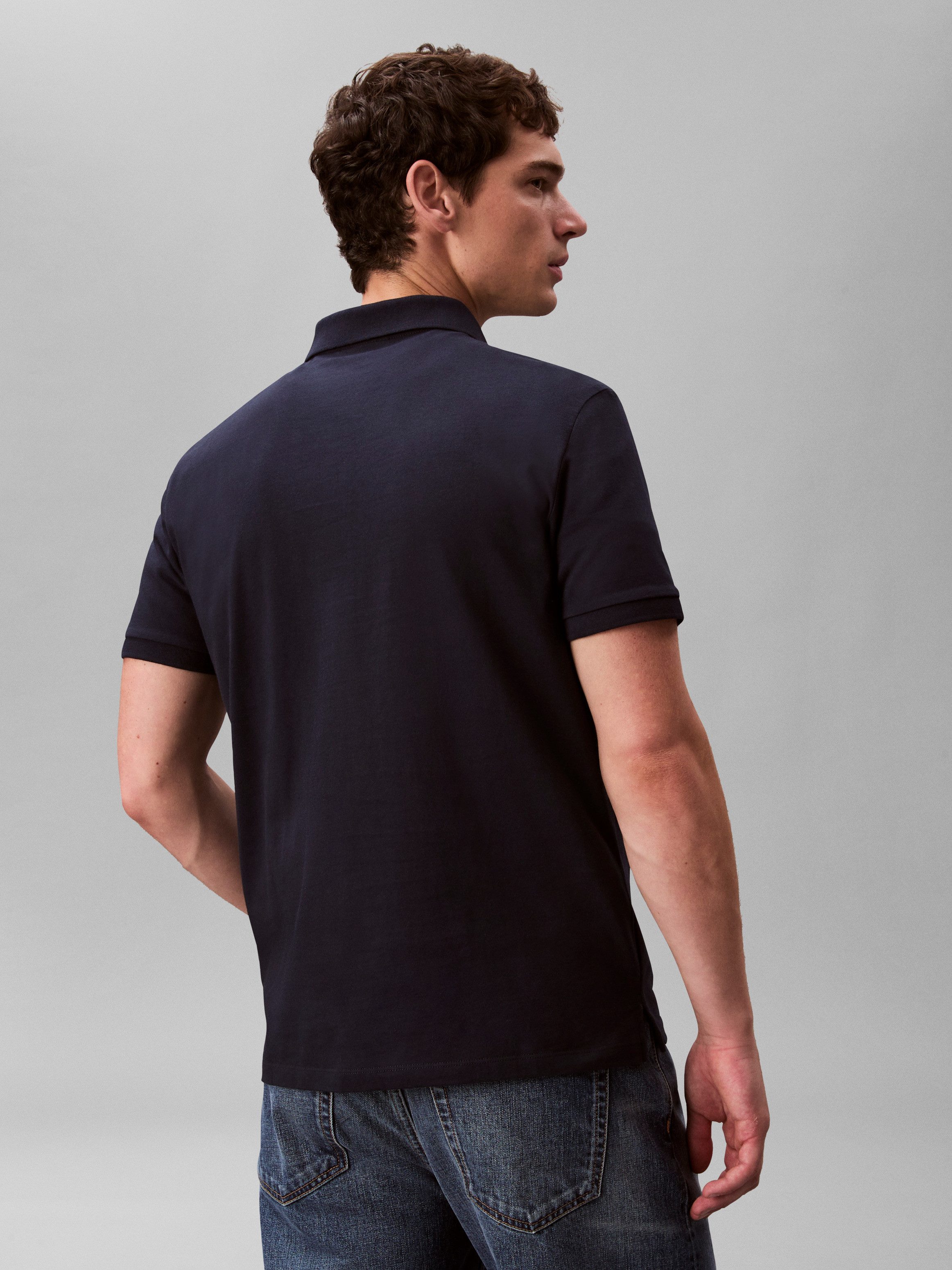 Calvin Klein Jeans Poloshirt CLASSIC MONOGRAM normale Passform, basic, Logostickerei