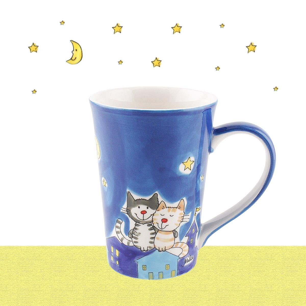 Mila Becher Mila Keramik-Tee-Becher, NachtKatzen, Keramik