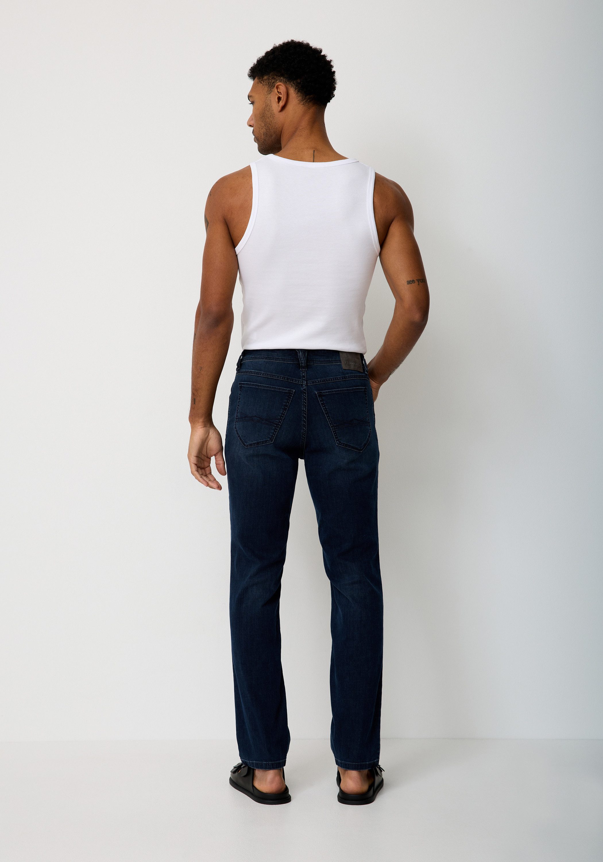 Paddock's Slim-fit-Jeans PIPE Saddle Stitch Slim-Fit Jeans im 5-Pocket Stil mit Komfort Stretch – Bild 5 von 5