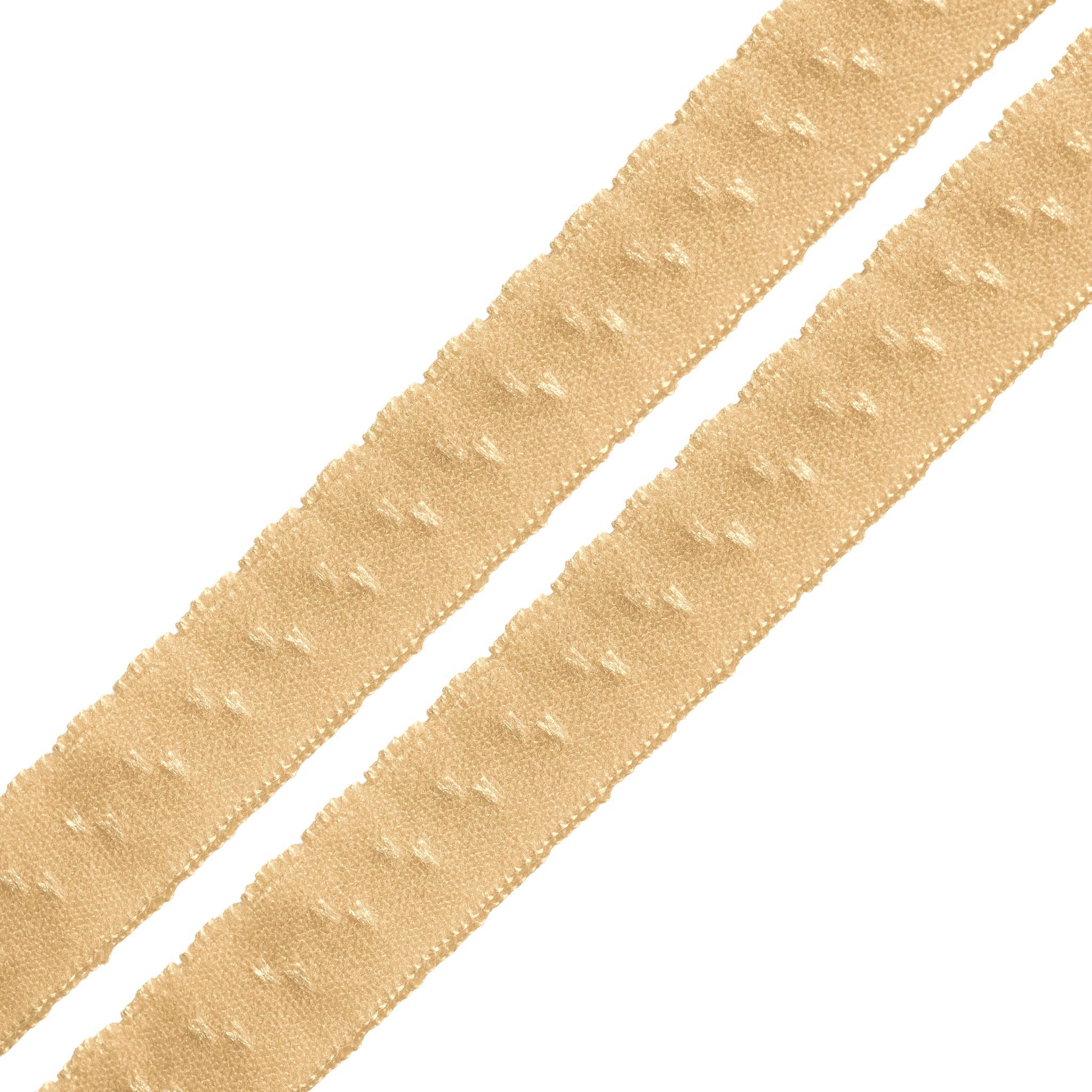maDDma Bastelband Wäschegummi Faltgummi Ziergummi 12mm Faltgummi ab 1m Einfassband, pastellgelb