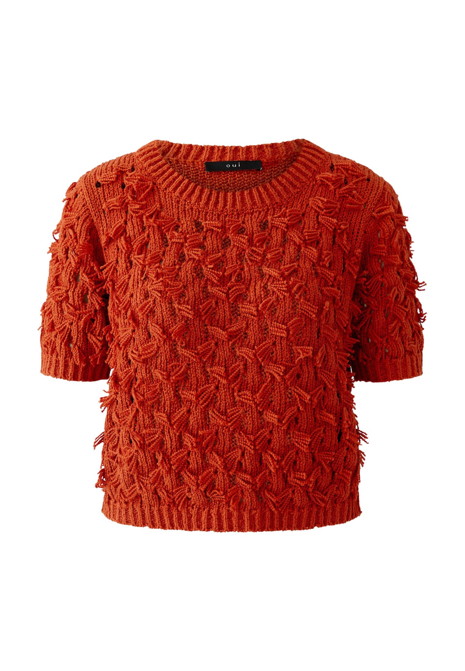 Oui Rundhalspullover