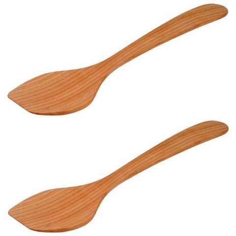 Gravidus Pfannenwender 2er Set Wokwender Pfannenwender Wok Holz Wok-Wender 37cm