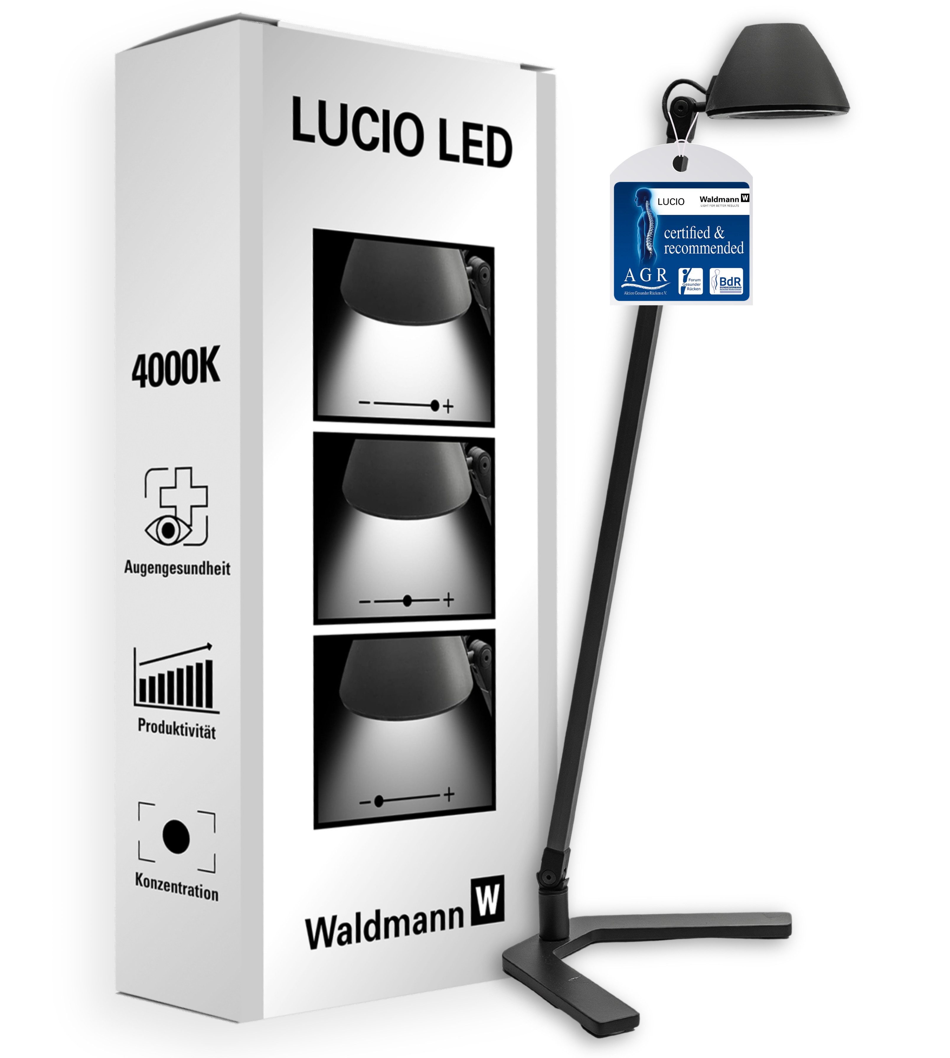 Waldmann LED Schreibtischlampe, LUCIO HOME Schreibtisch Lampe & LED Tischle günstig online kaufen