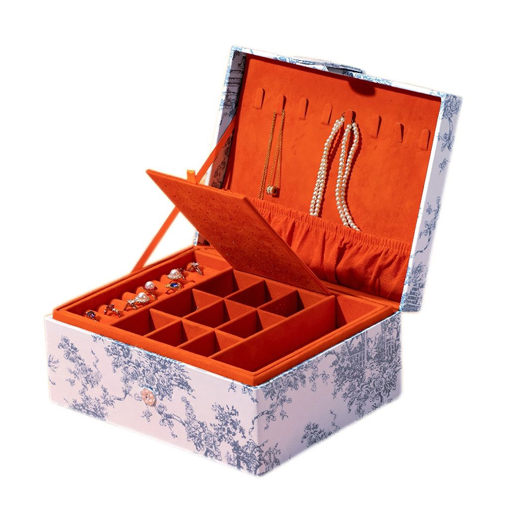 Cocopop Studio Schmucketui Chinesische Schmuckschatulle mit großem Fassungsvermögen