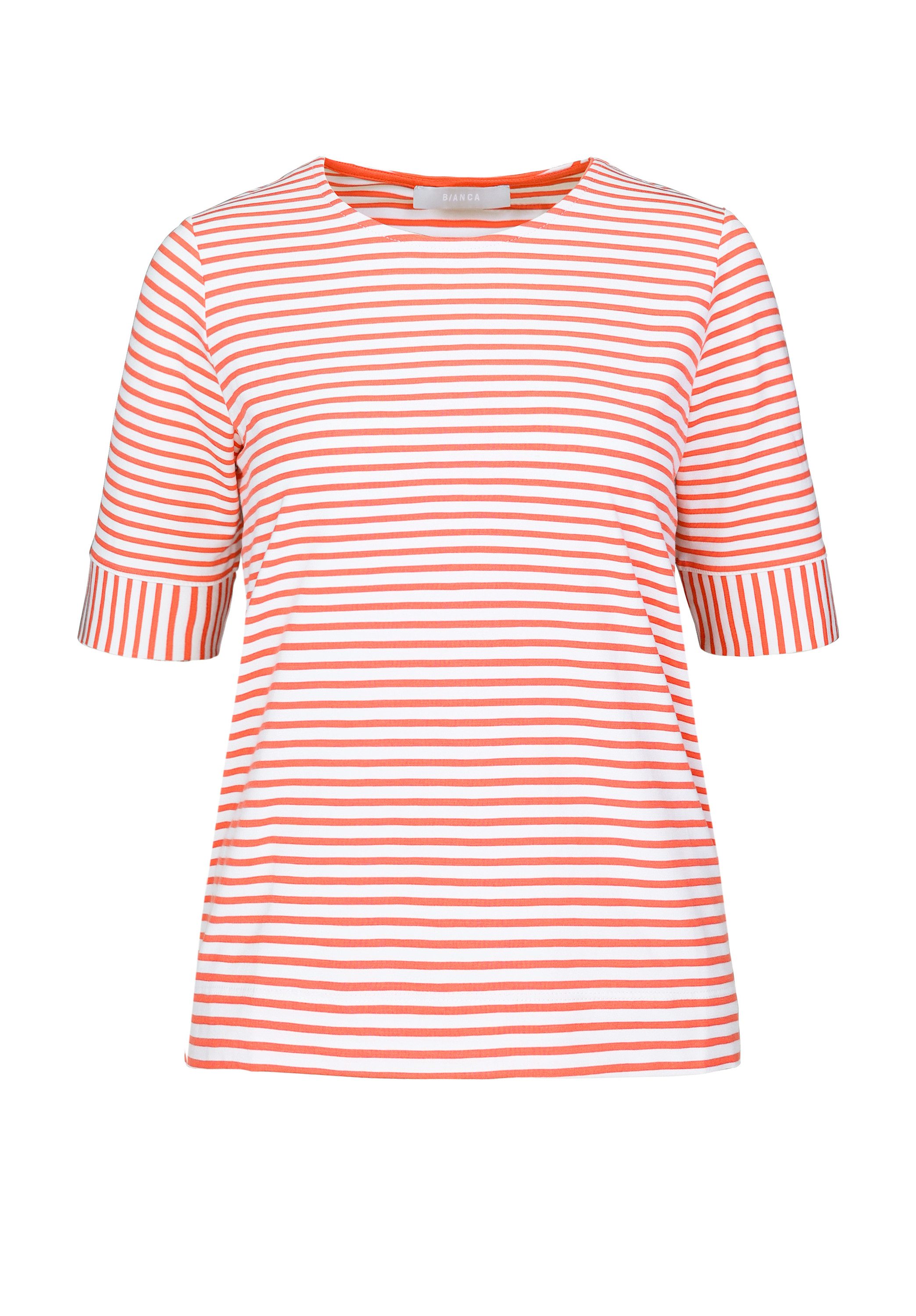bianca Kurzarmshirt DINIA im Ringel-Look und angesagter Trendfarbe günstig online kaufen