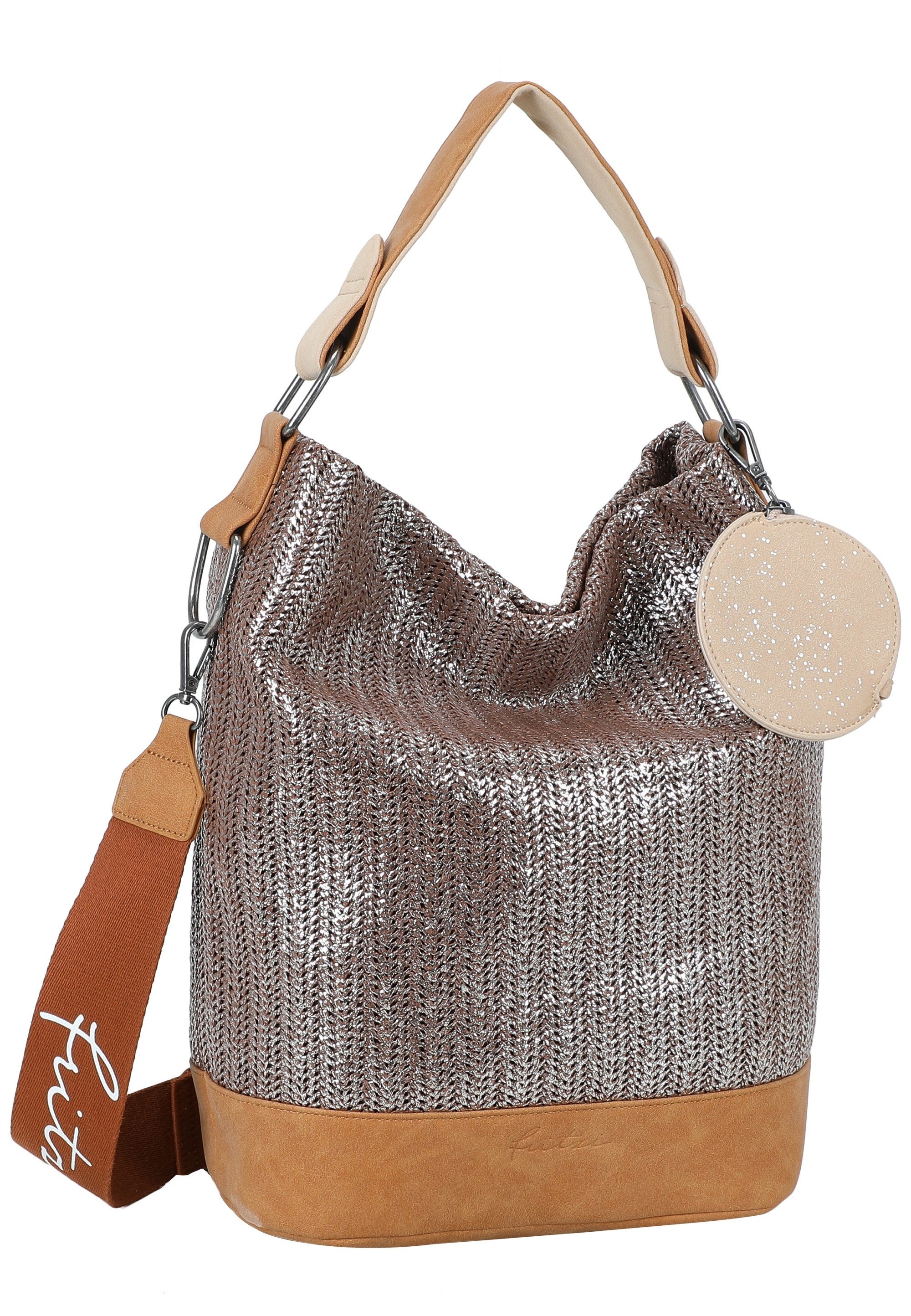 Fritzi aus Preußen Henkeltasche Olga Limited Painted Straw, mit abnehmbarem Etui mit Reißverschluss