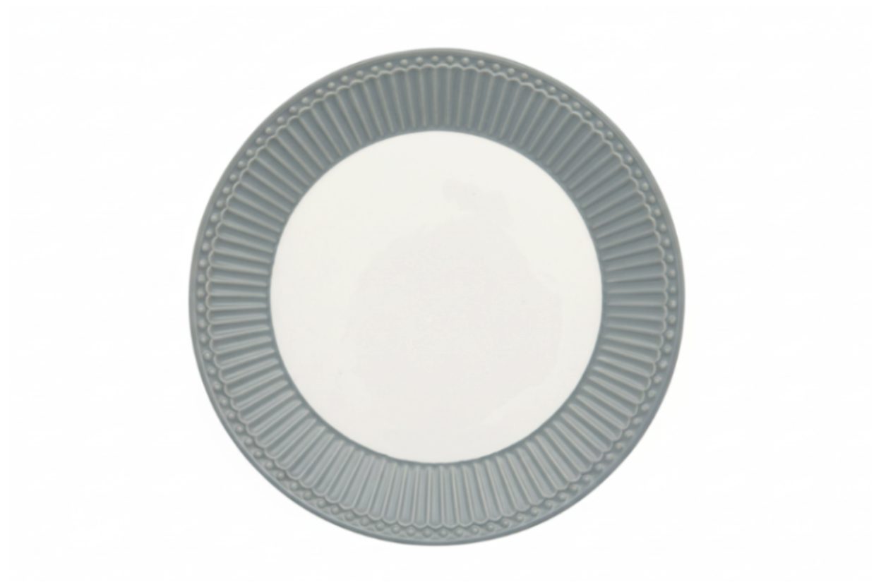 Greengate Frühstücksteller GreenGate Frühstücksteller Alice Steingrau 23 cm