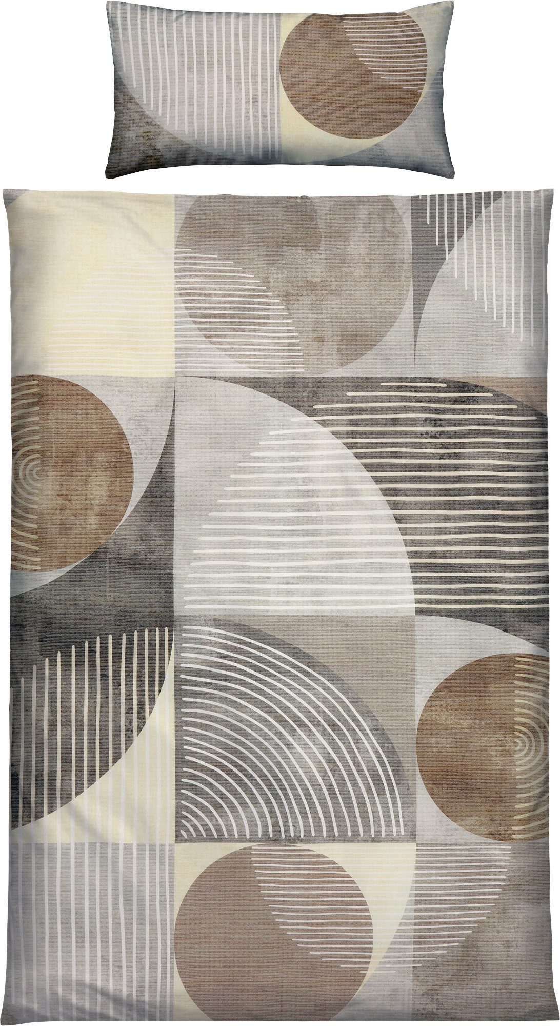 Erwin Müller Bettwäsche Bettwäsche, Mako-Satin, Mako-Satin Streifen/Kreise/Grafik