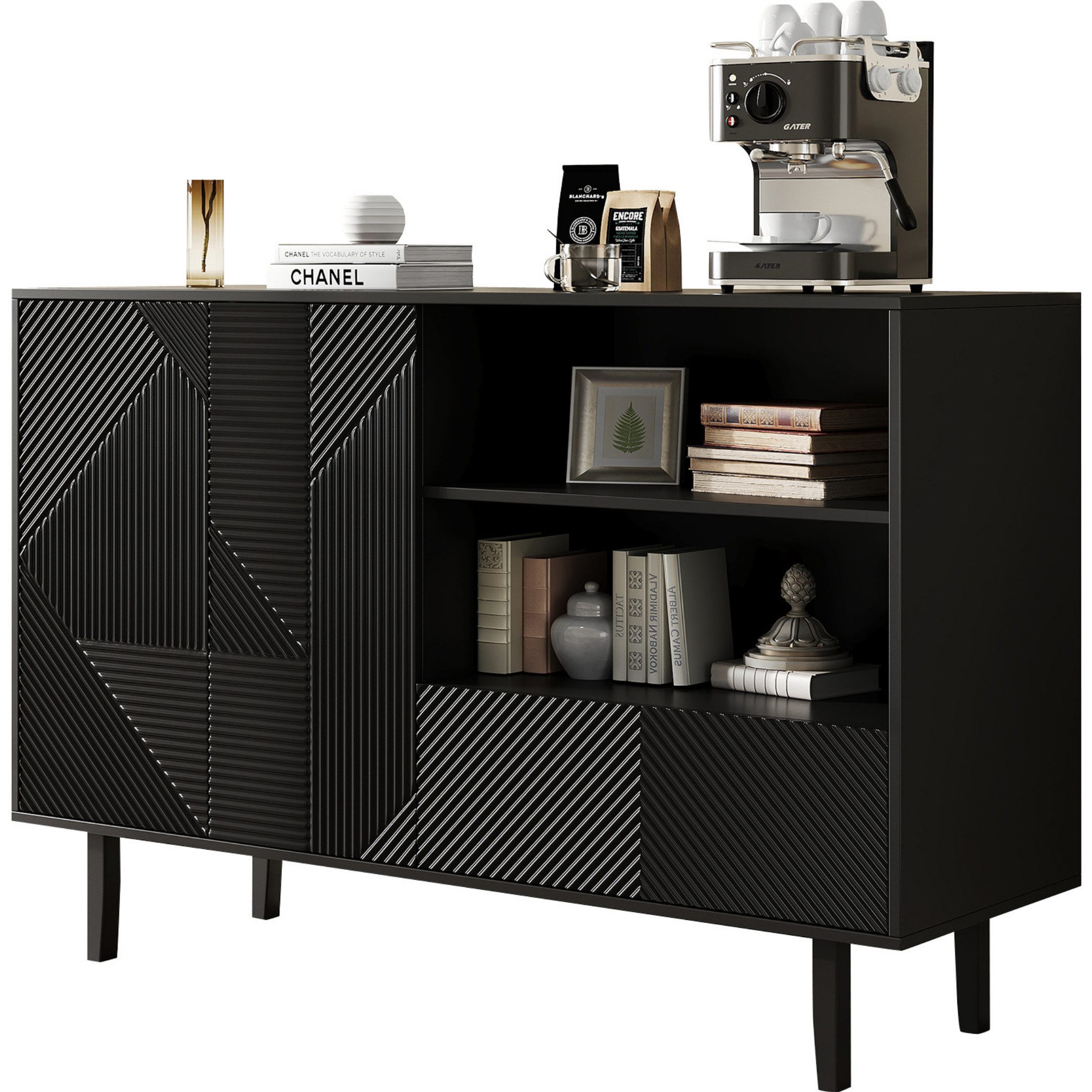 SeedWave Sideboard Allzweck Griffloses Sideboard Anti-Kipp günstig online kaufen