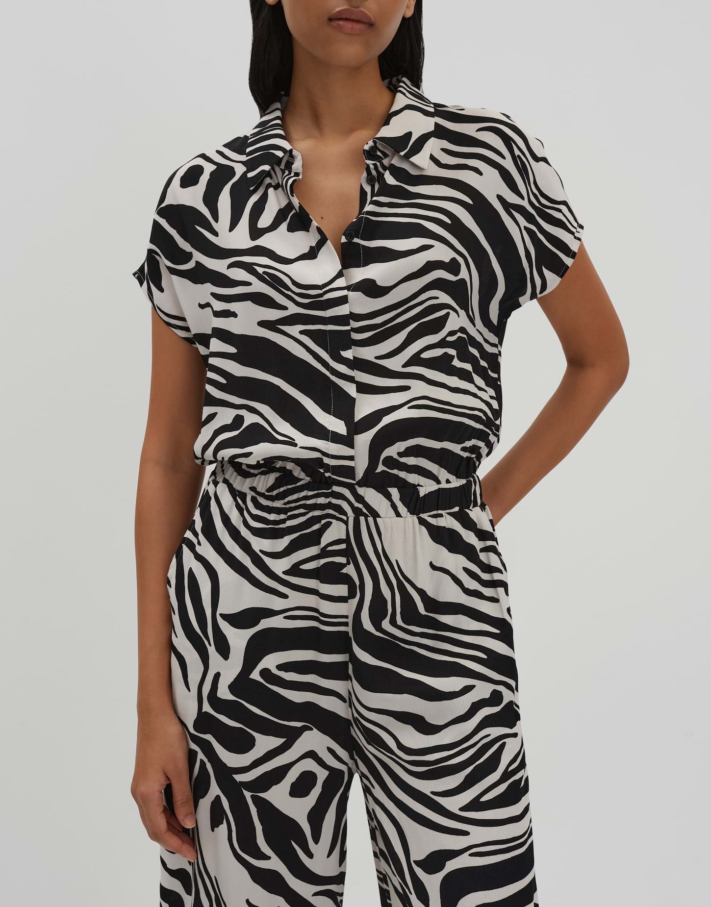 someday Jumpsuit CETARA mit abstraktem Animal Print Webware