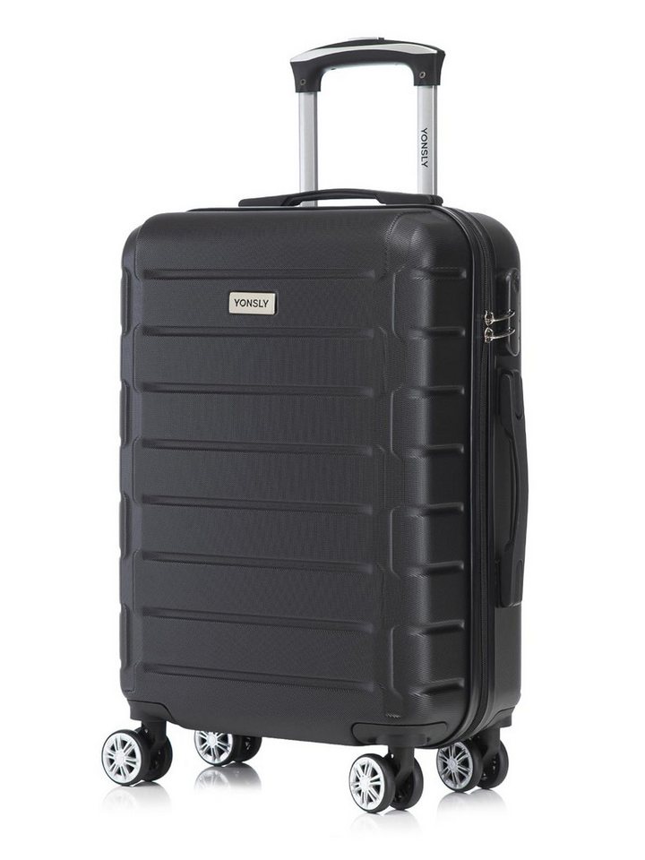 YONSLY Trolley Hartschalen-Trolley Hartschalenreisekoffer mit Zahlenschloss, 4 Rollen, Wasserabweisend Kratzfest Robust