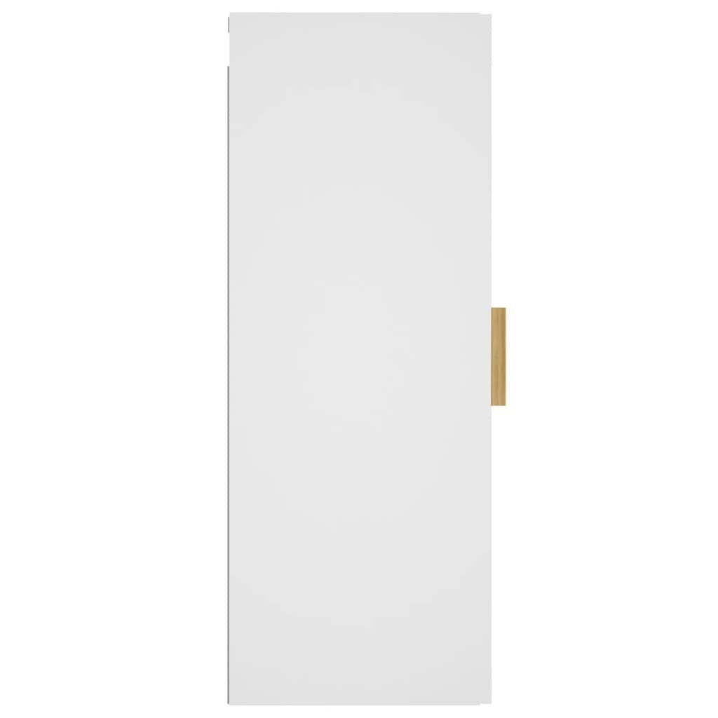 furnicato Wandregal Wandschrank Weiß 34,5x34x90 cm Holzwerkstoff
