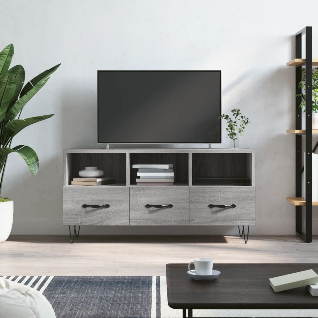 furnicato TV-Schrank Grau Sonoma 102x36x50 cm Holzwerkstoff
