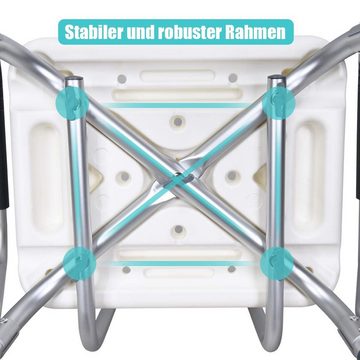 COSTWAY Duschstuhl Badstuhl, mit Rückenlehne & Armlehnen