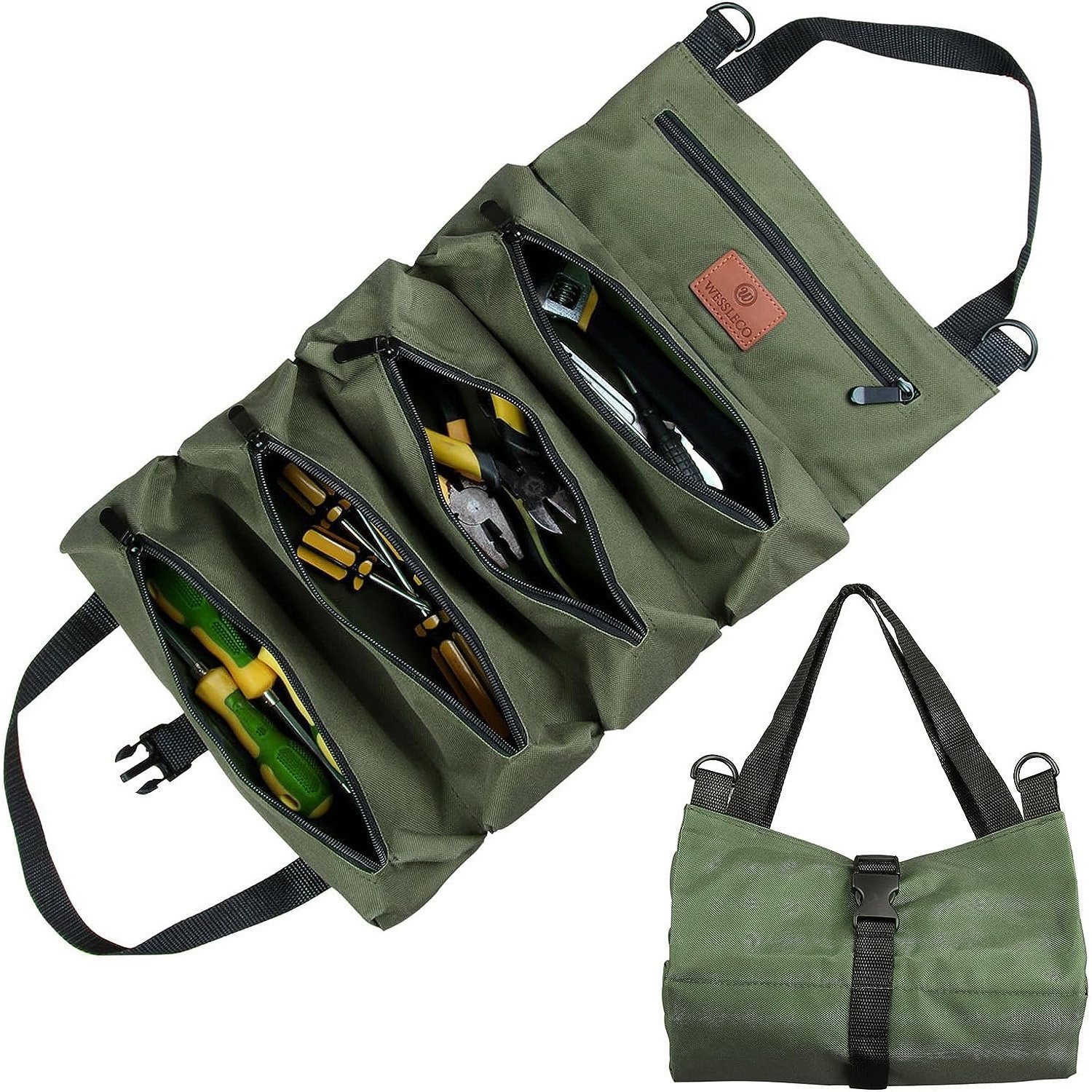 Werkzeugtasche Reißverschlusstaschen 5 Werkzeugtasche NUODWELL mit Canvas Werkzeug Rolltasche,