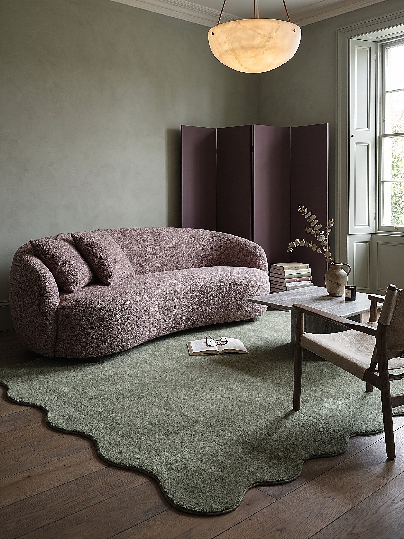 KADIMA DESIGN Teppich TIRSO Teppich Hochflor Waldgrün 120x160 Uni Polyester Antirutsch, Rechteckig, Höhe: 18 mm, Trittschalldämmend, Strapazierfähig, Farbecht,  – Bild 3 von 4