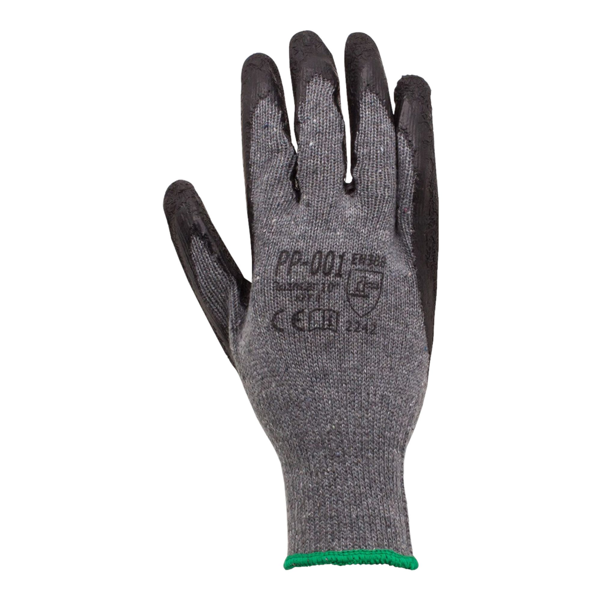 Arbeitshandschuhe Arbeitshandschuhe - Strickhandschuh, Latex schwarz K036 Größe 9