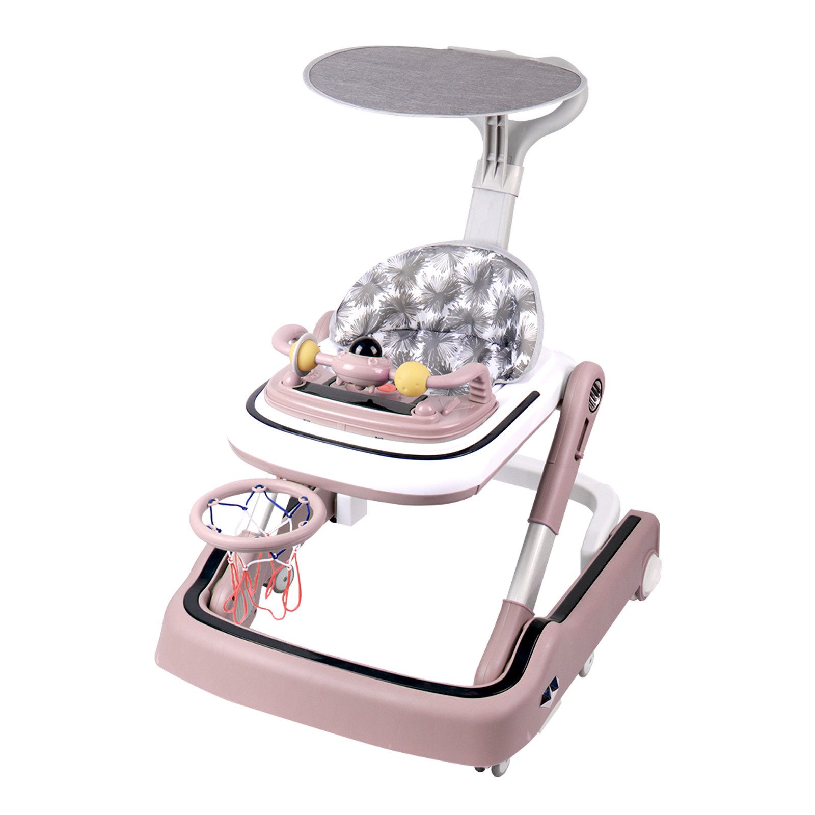JEOBEST Lauflernhilfe 2 in1 Babywalker Spiel- und Lauflernwagen, Mini Baske günstig online kaufen