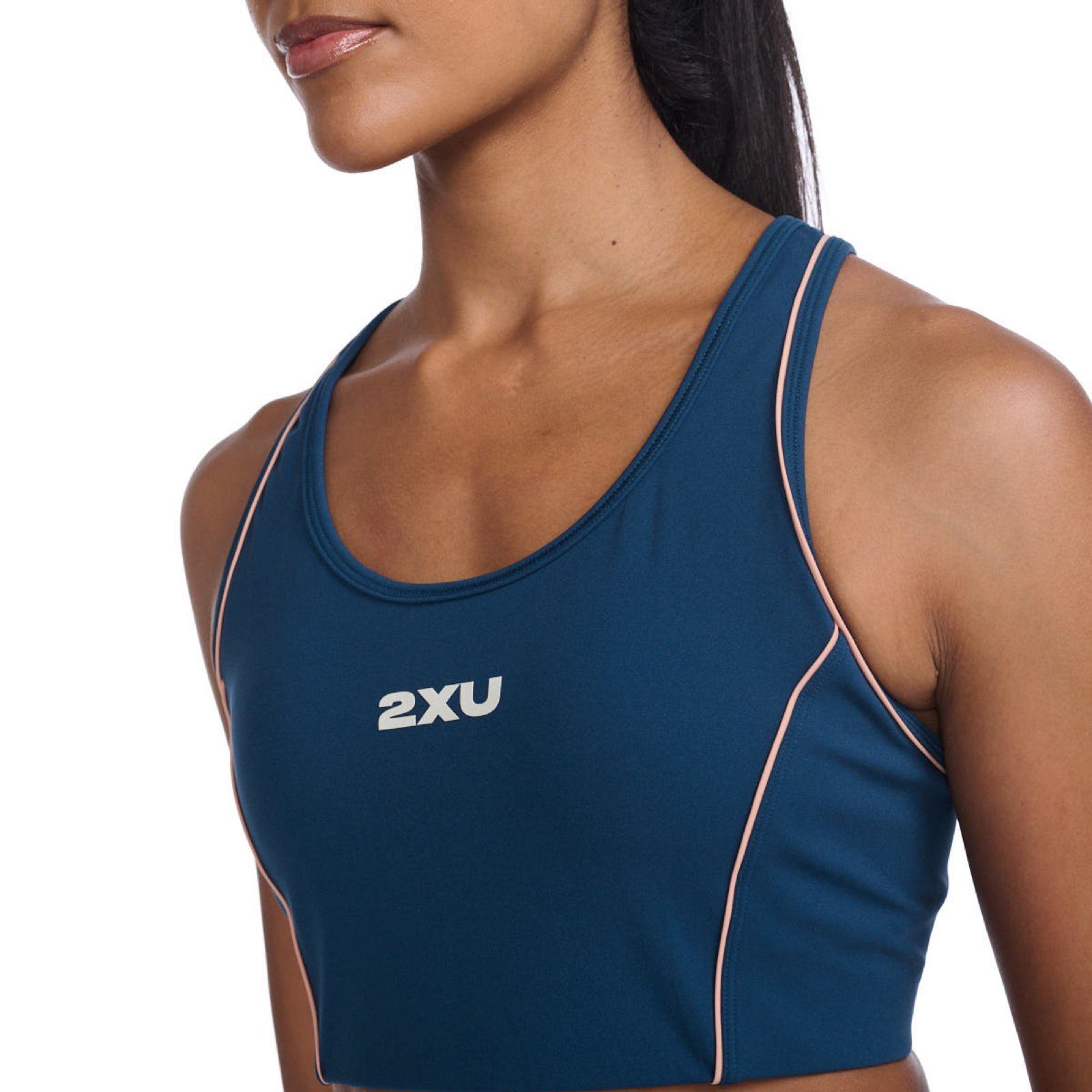 2xU Sport-Bustier Sport-BH Form Swift Crop (1-tlg) Medium Support / Feuchtigkeitsableitendes Material / Weiches Unterbrustband