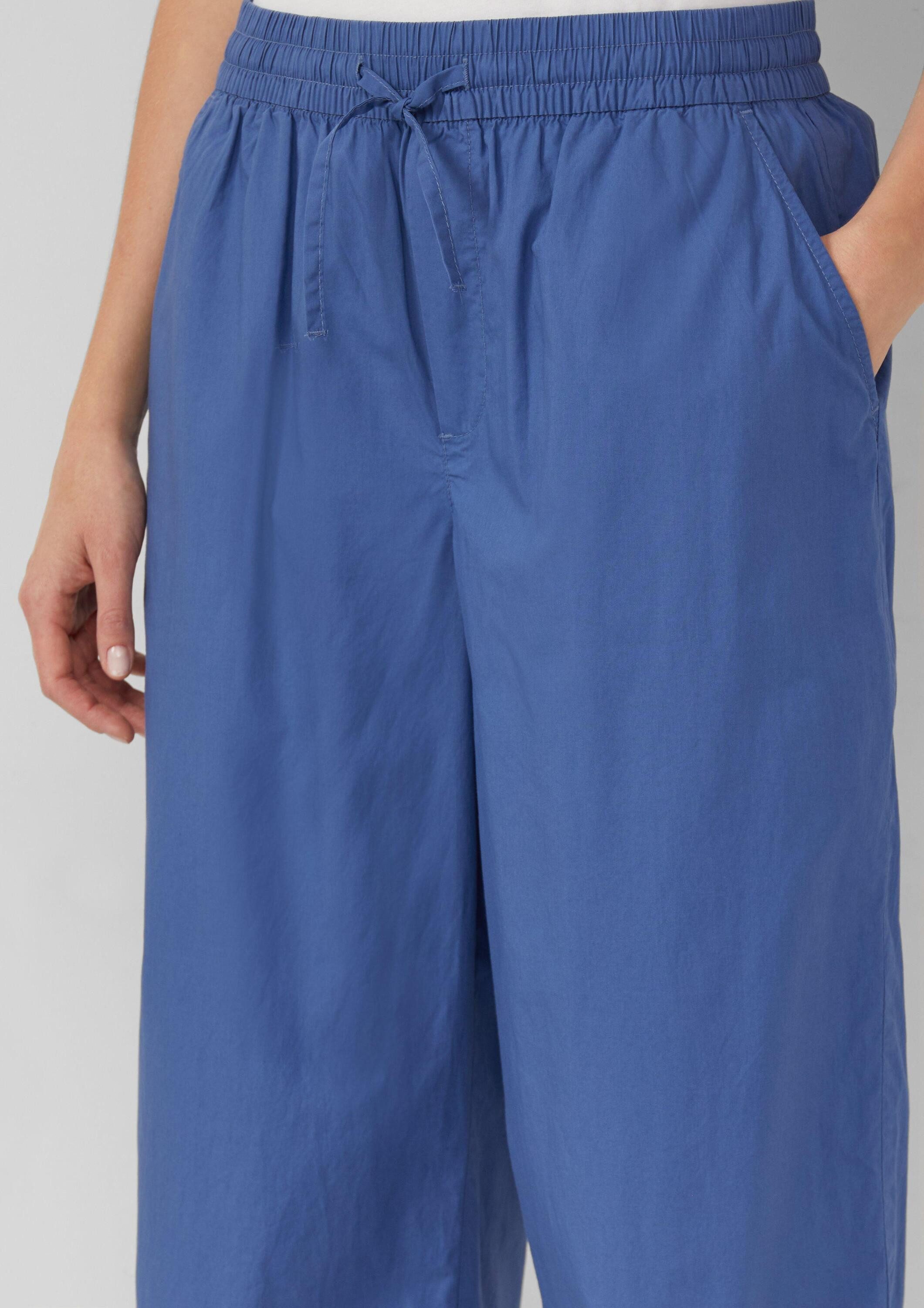 s.Oliver Culotte Hose High Rise Culotte mit Elastikbund und Eingrifftaschen