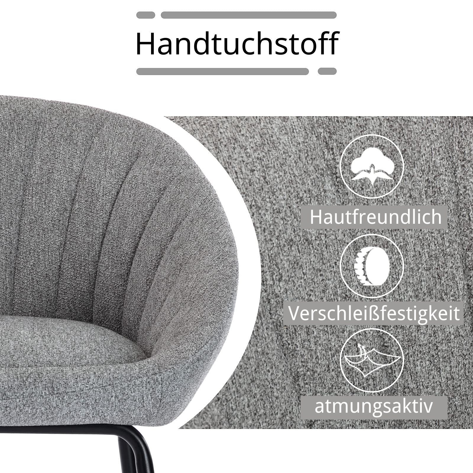 WAHSON OFFICE CHAIRS Barhocker 2er Set Barstuhl aus Stoff Tresenhocker