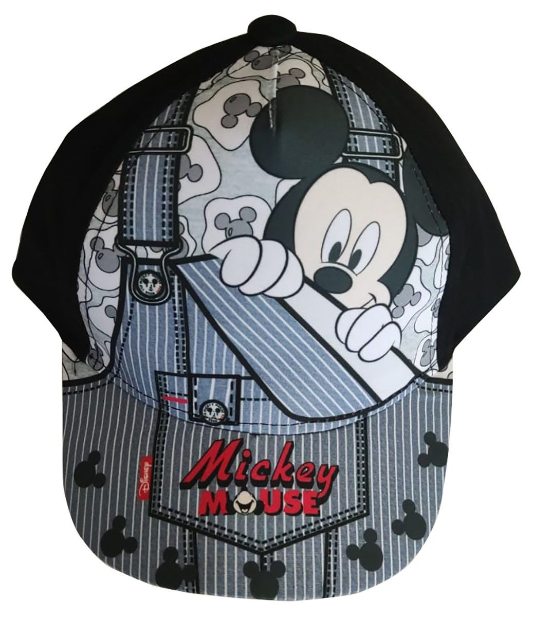 Schirmmütze Disney Mickey Mouse Kappe, Base Cap, Mütze, Sonnenhut, Schwarz-Grau, G