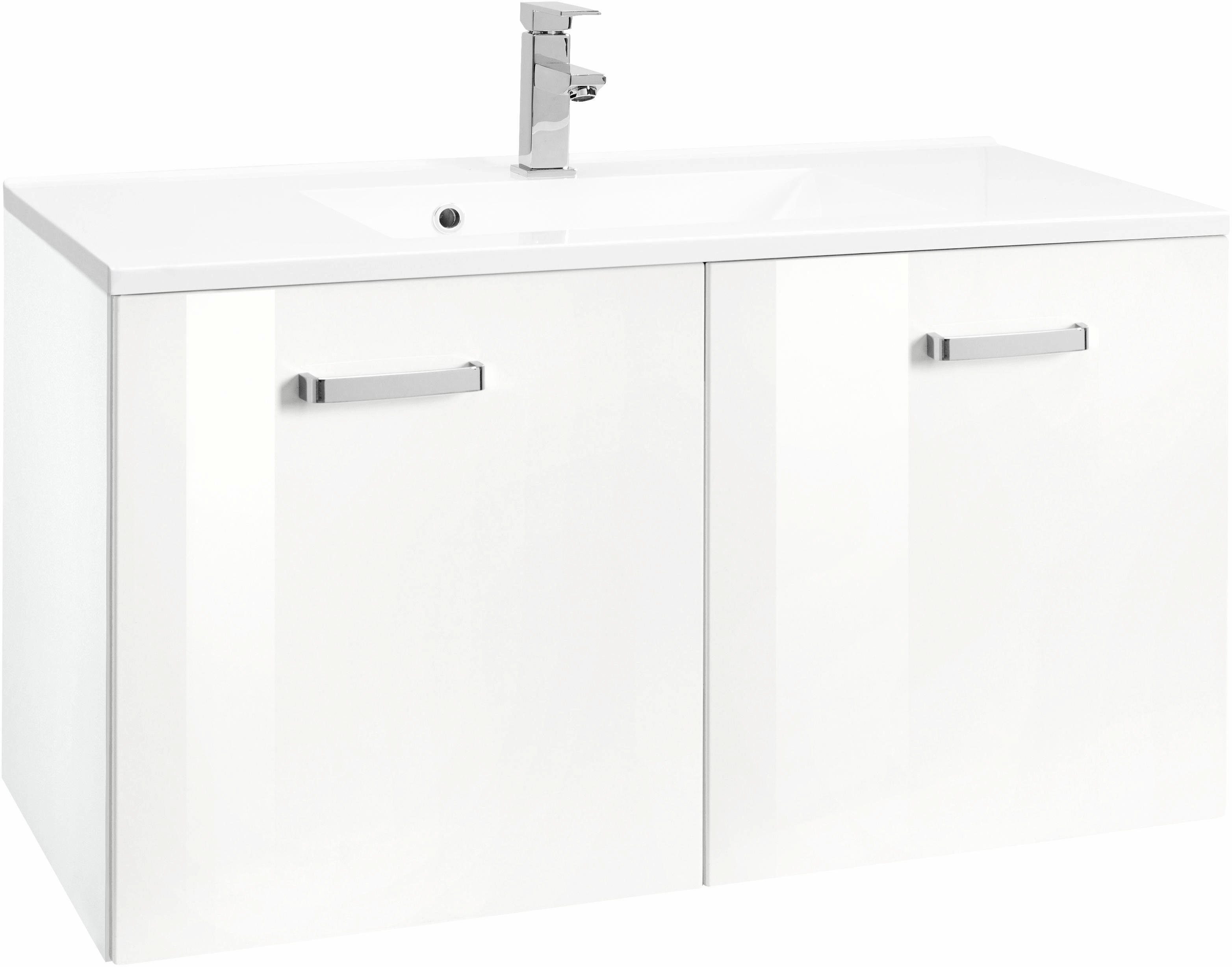 Ravenna HELD weiß/weiß weiß Badmöbel, inkl. cm Breite MÖBEL Waschbecken, Waschtisch Waschbeckenunterschrank 80 |