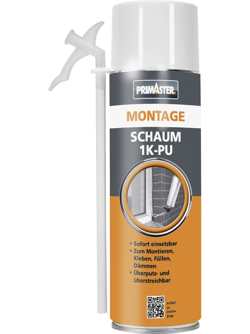 Primaster Bauschaumpistole Primaster PU-Montageschaum 1K 500 ml